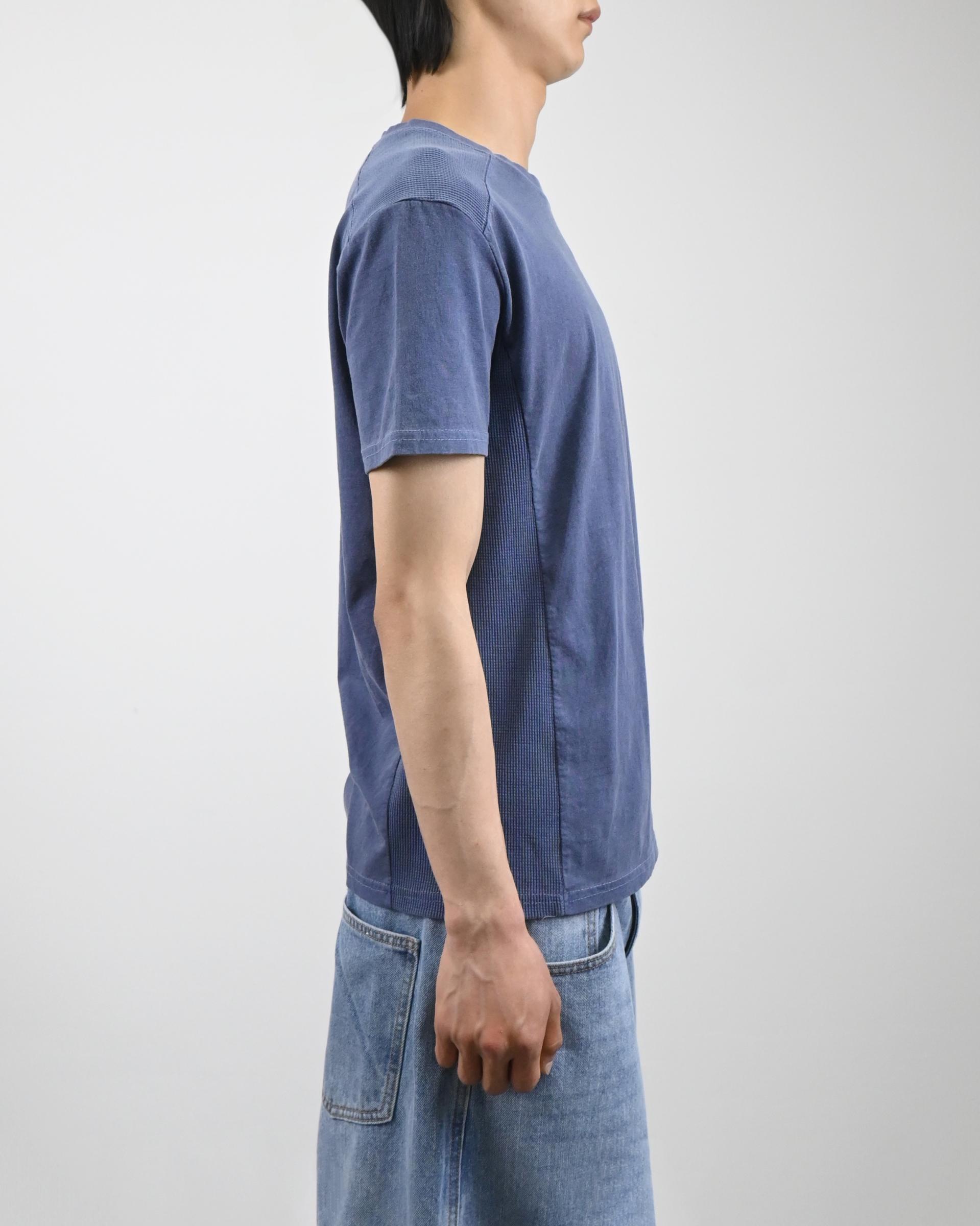 waffle panel pigment half t-shirt