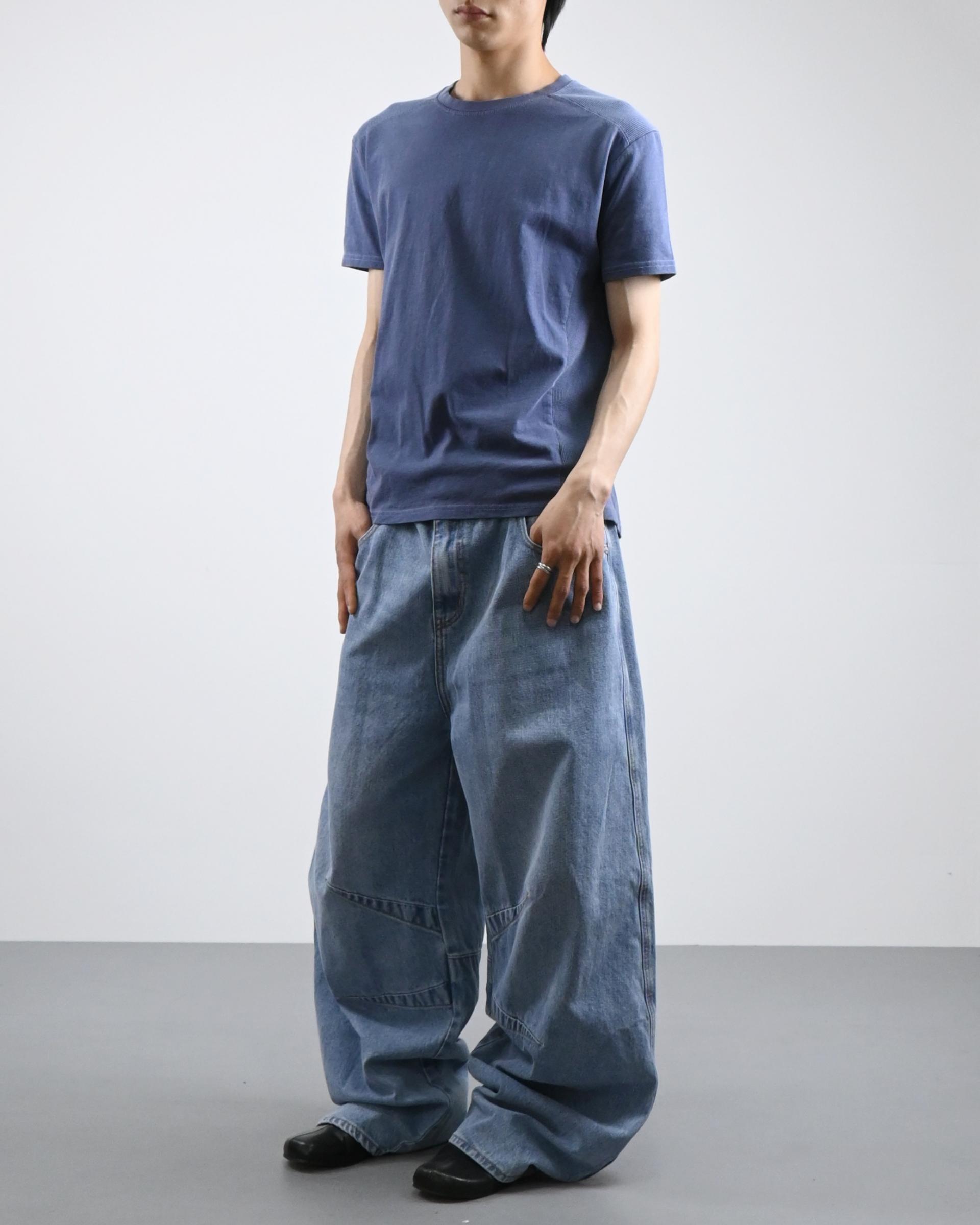 waffle panel pigment half t-shirt