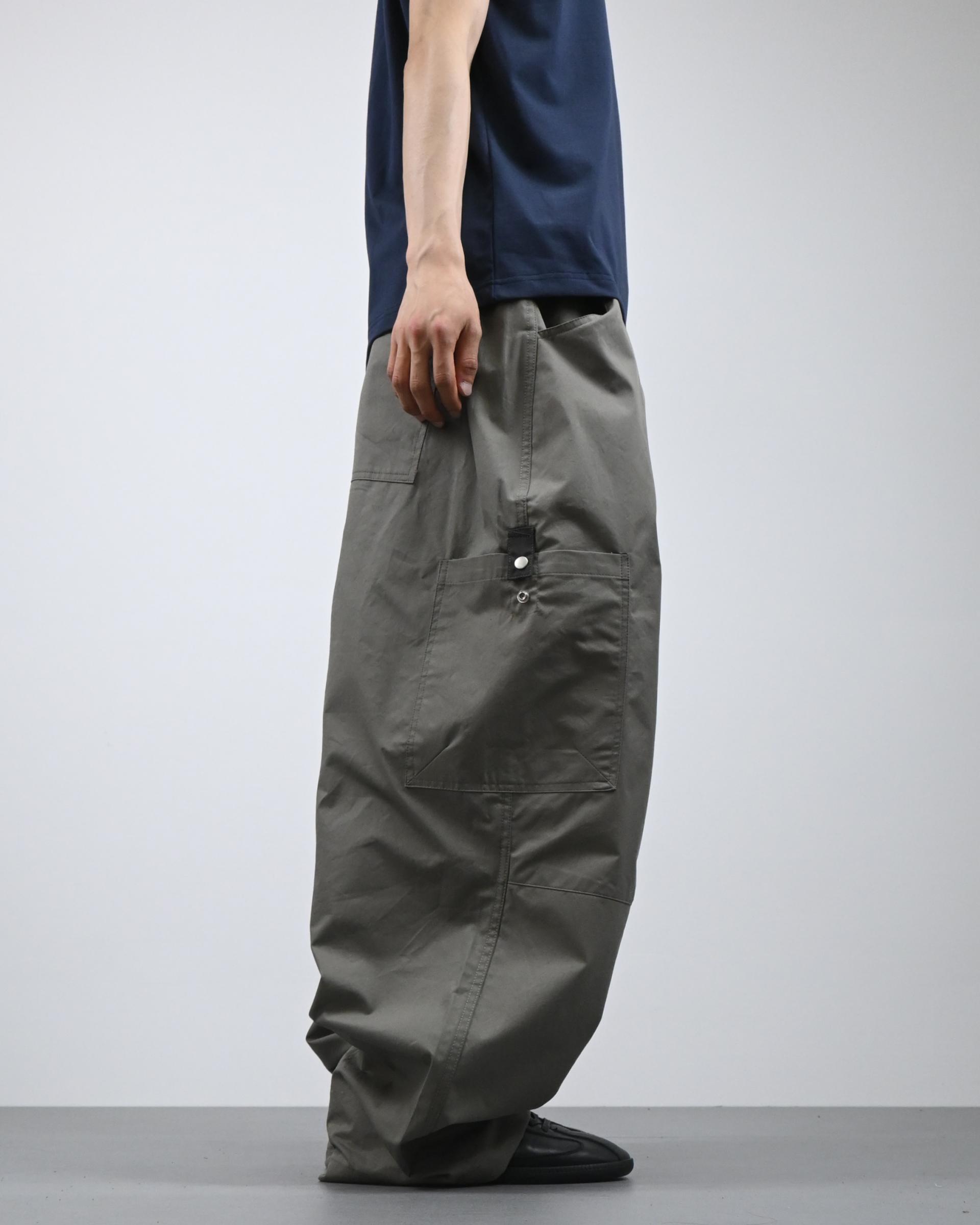 matte snap cargo cotton balloon pants