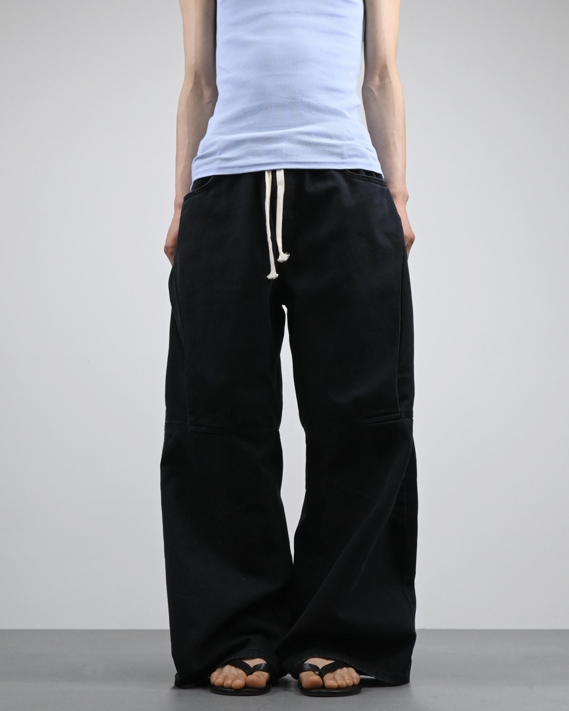 hale border flare banding cotton pants