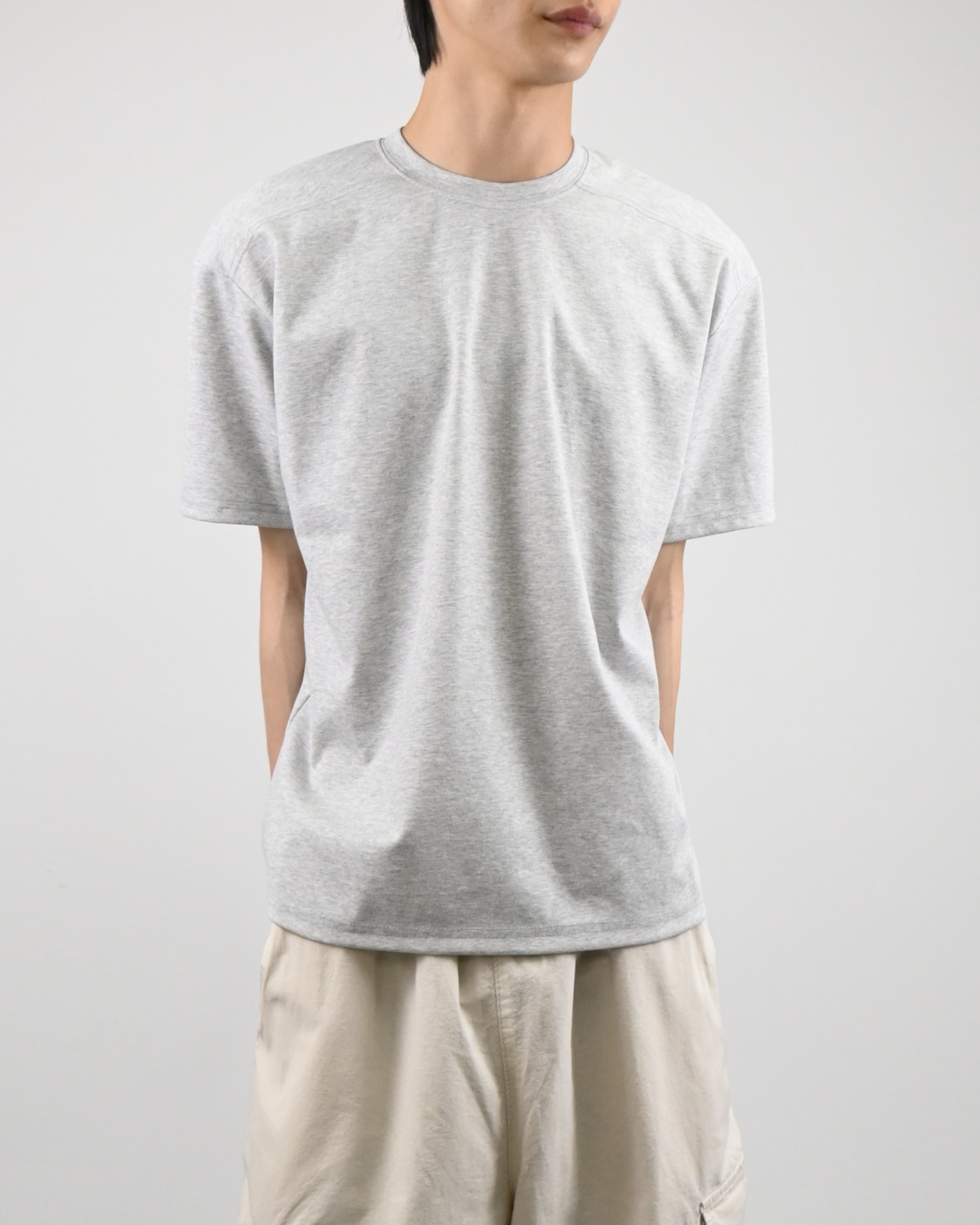 front shoulder line half t-shirt