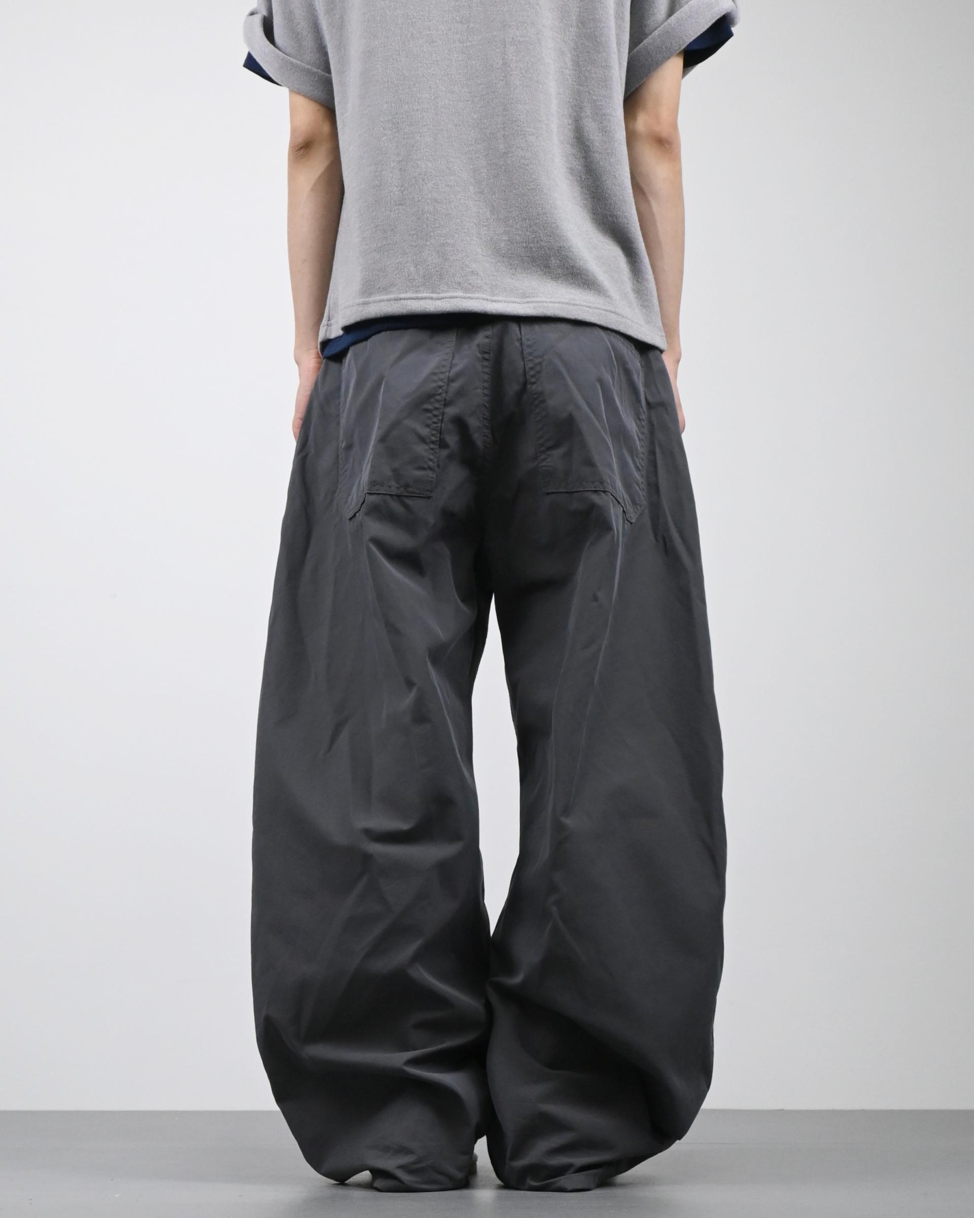 cp side tuck cotton curved pants