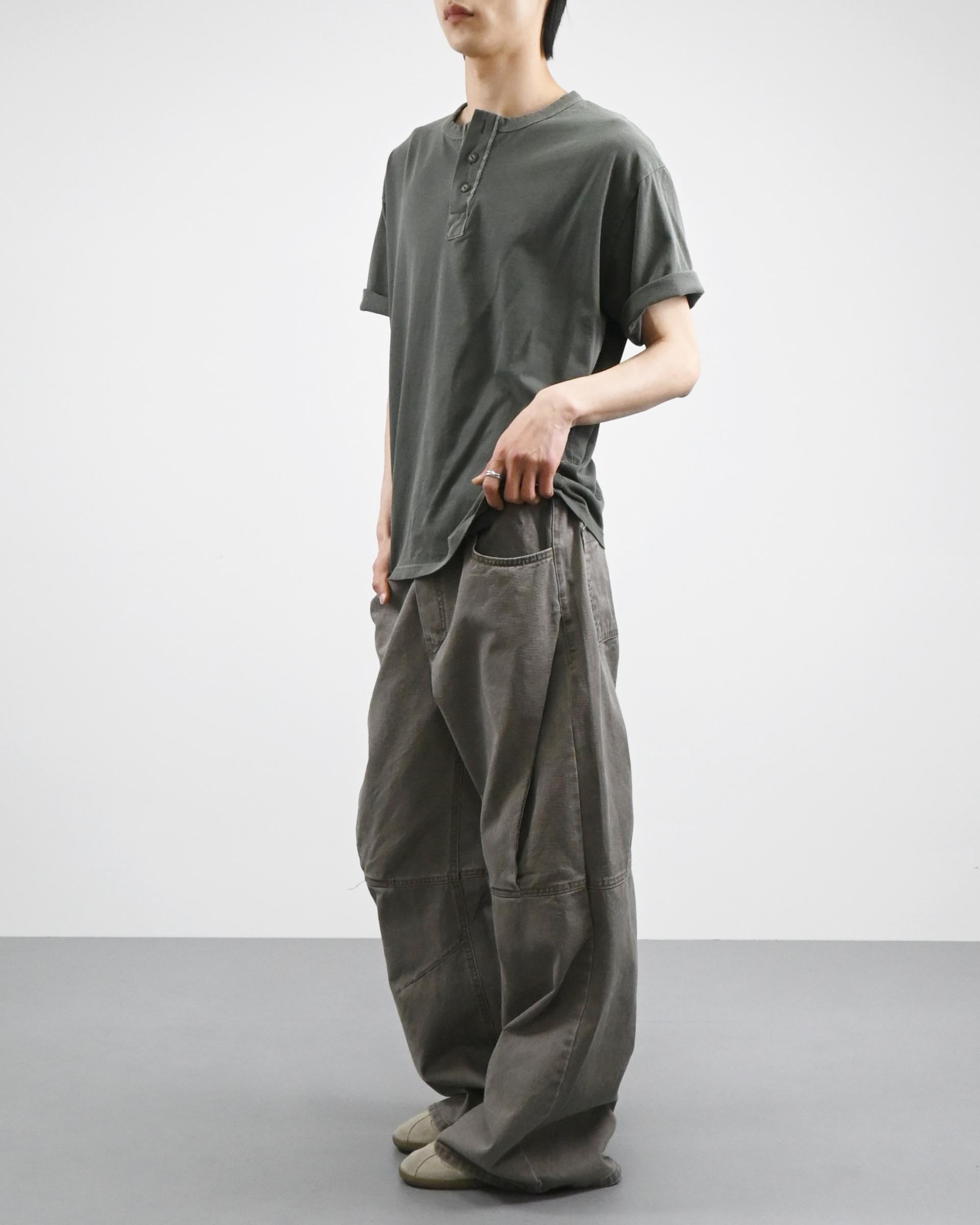 hale border flare banding cotton pants