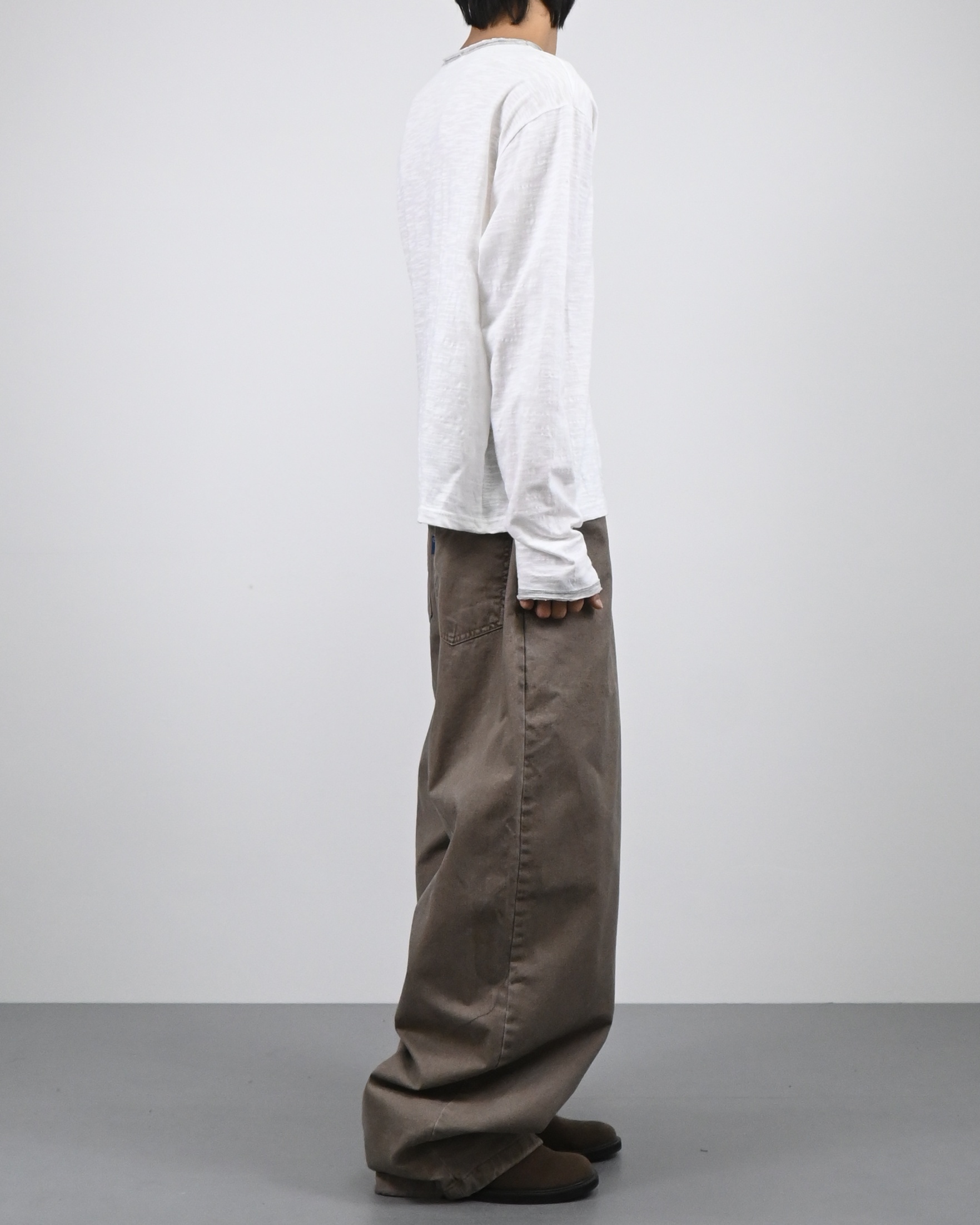 pigment solid balloon cotton pants