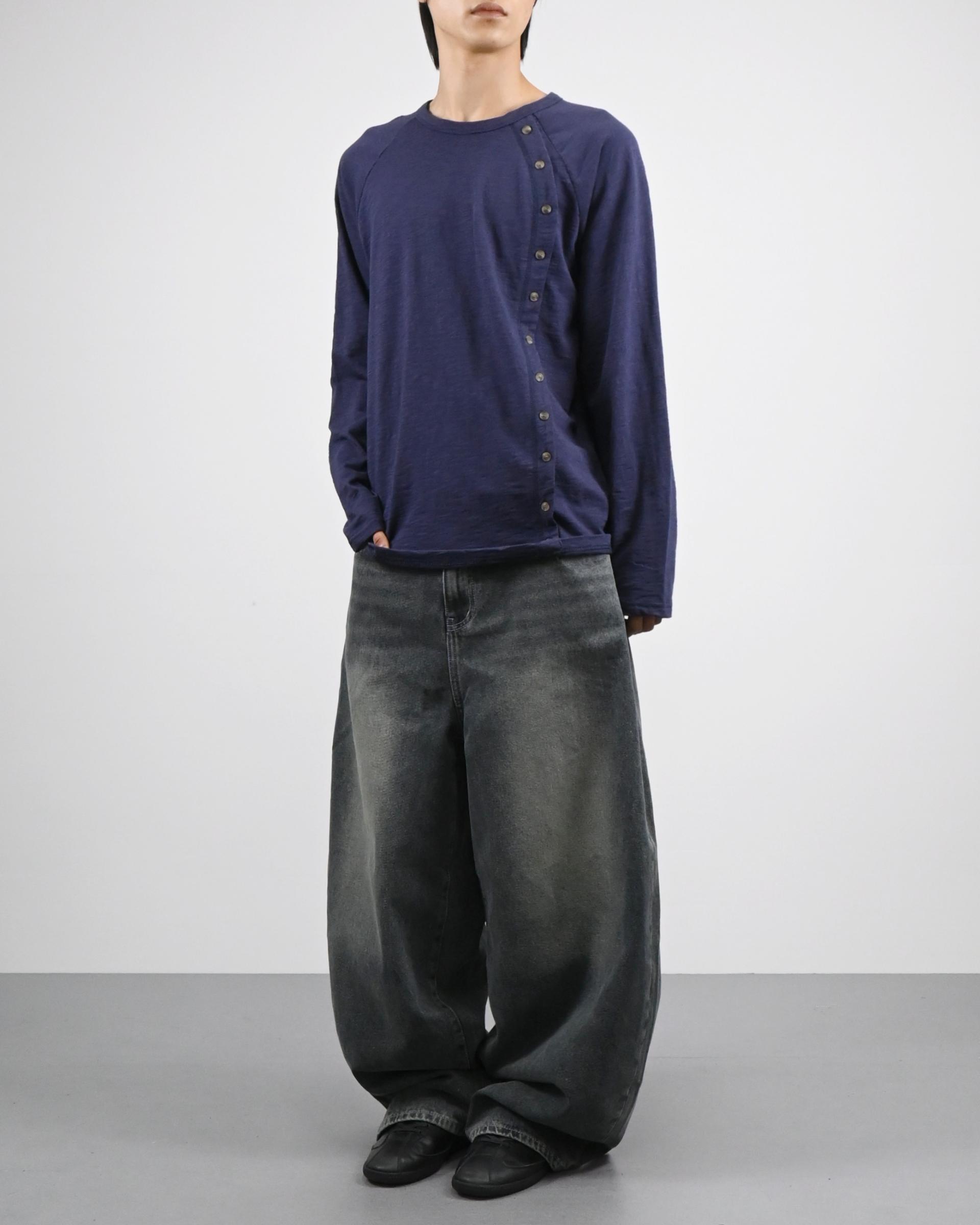 banding balloon denim pants
