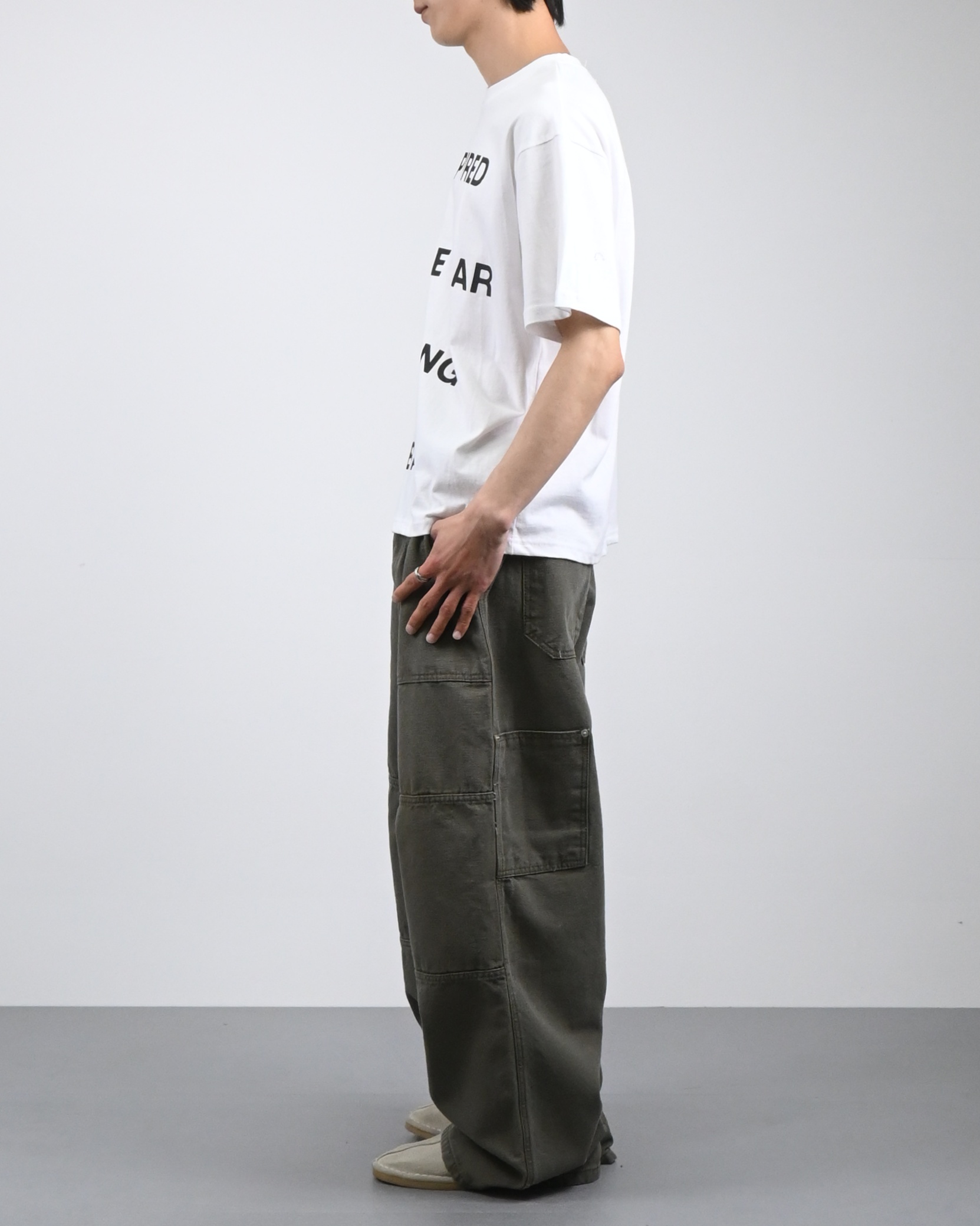 inspired lettering half-t-Shirt