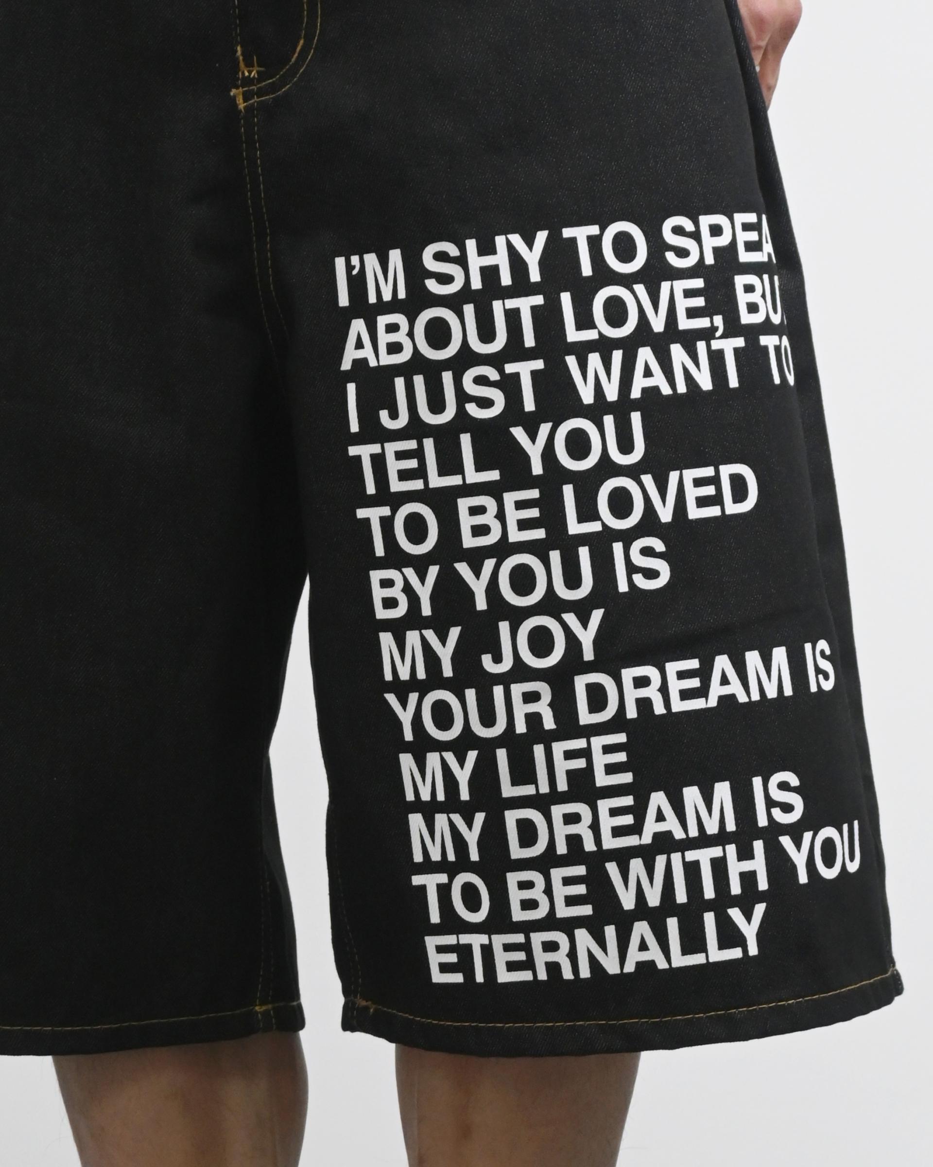 note bermuda denim pants
