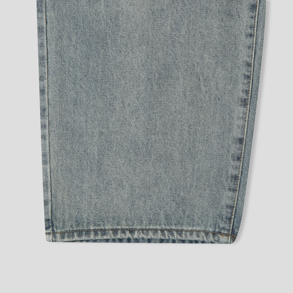 stone blur sand curved denim pants