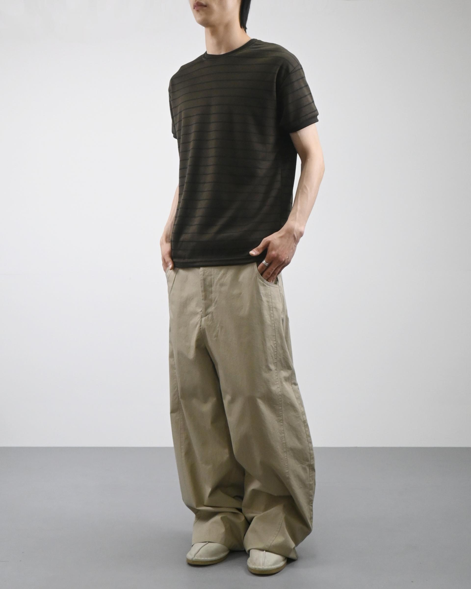 stripe ringer half t-shirt