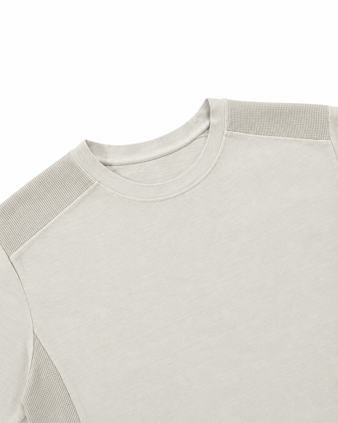 waffle panel pigment half t-shirt