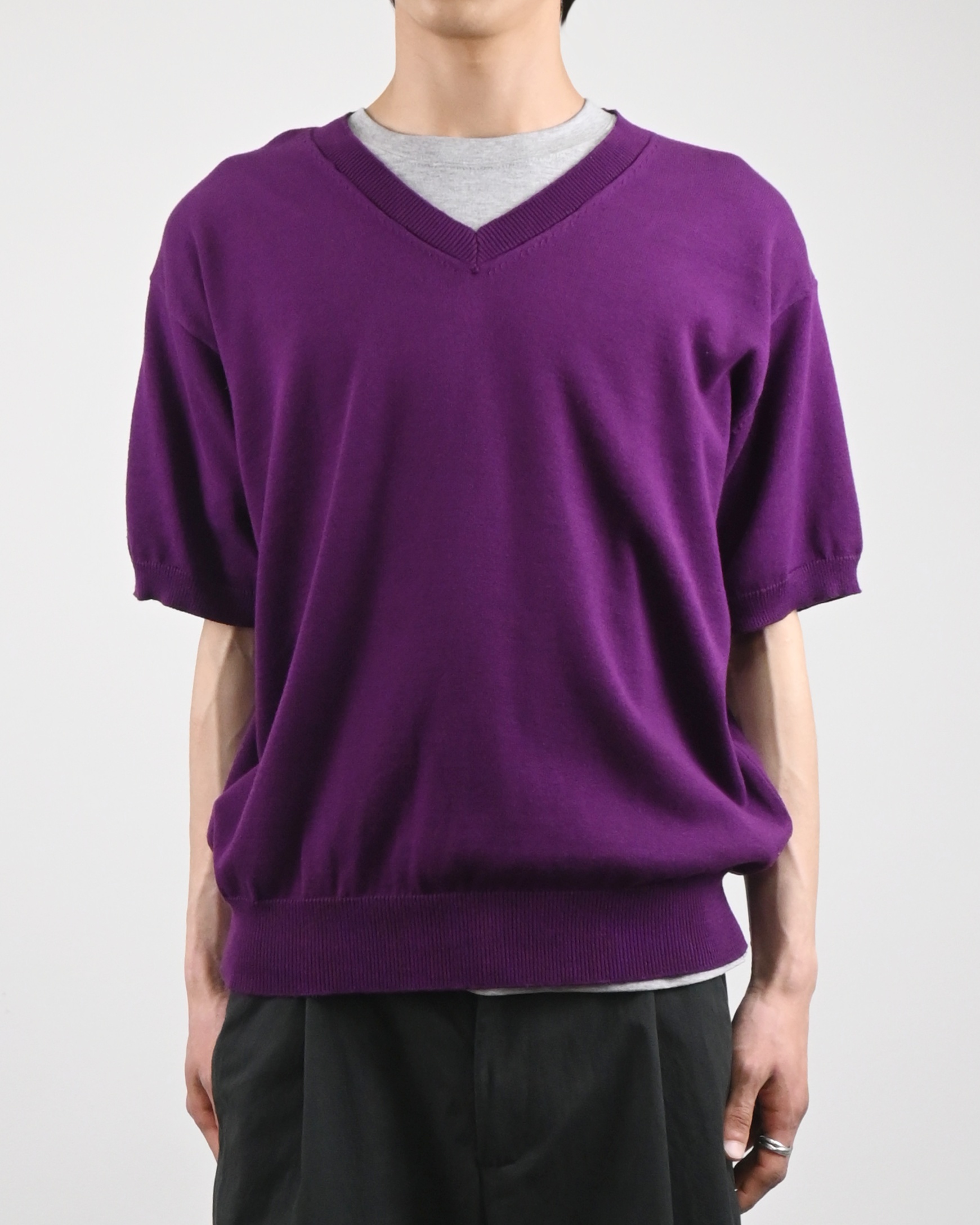 sierra v-neck half knit