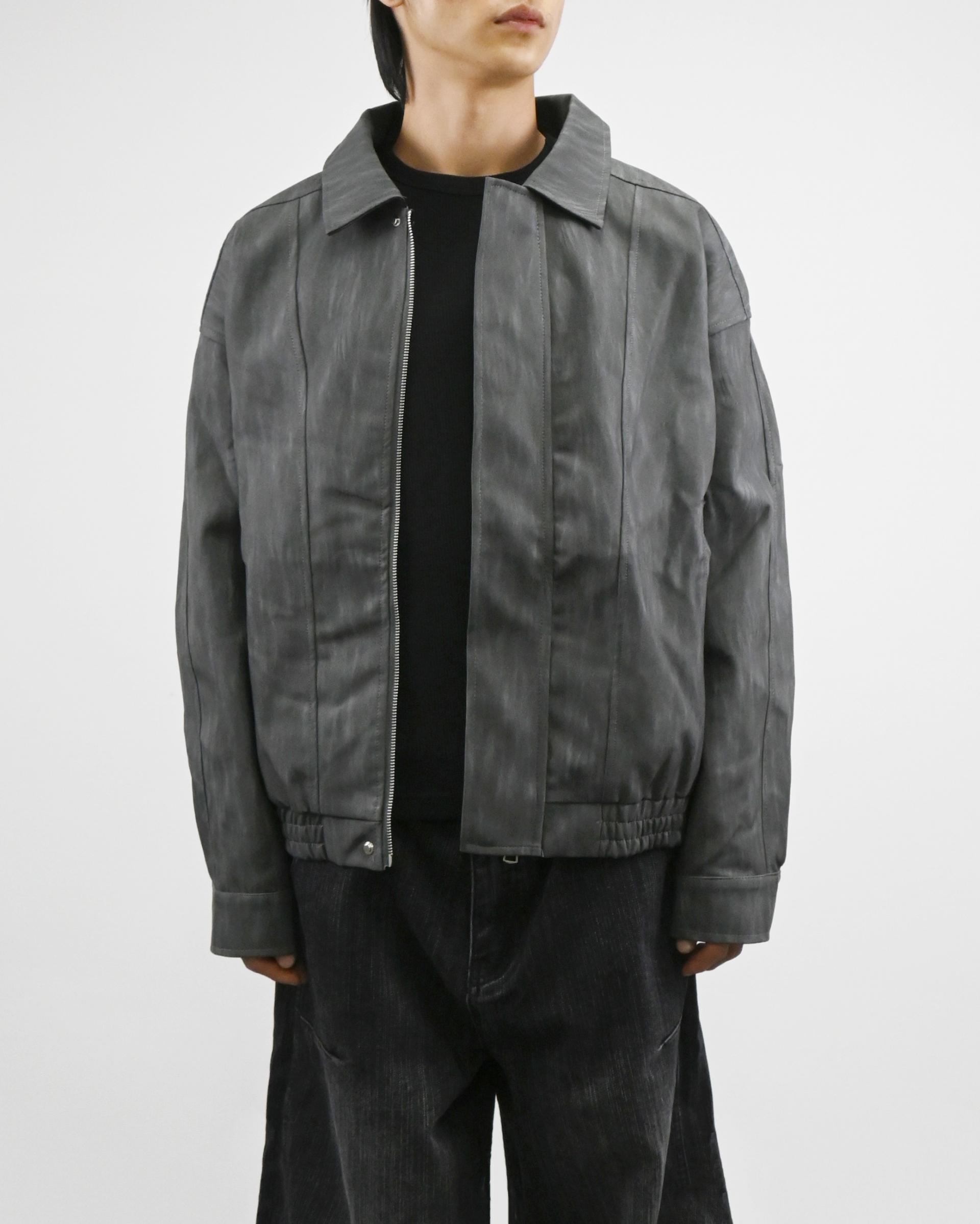 textured leather jacket