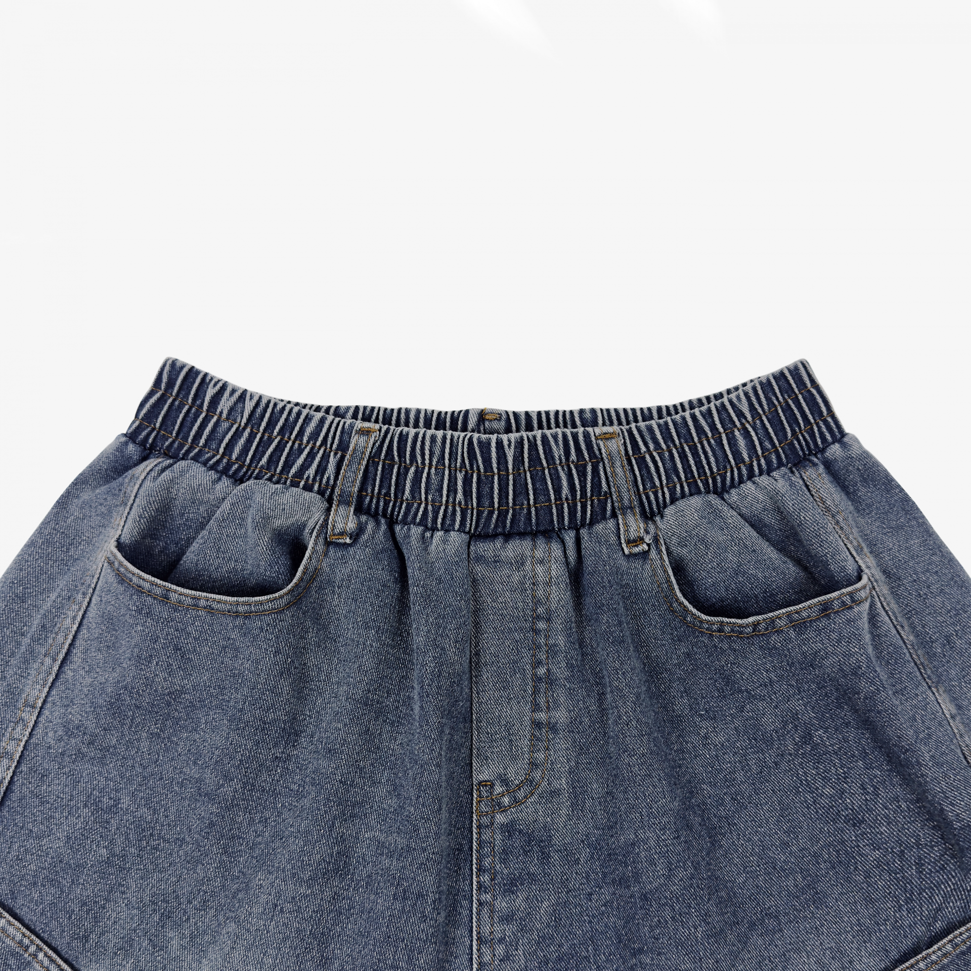 side pocket bermuda denim pants