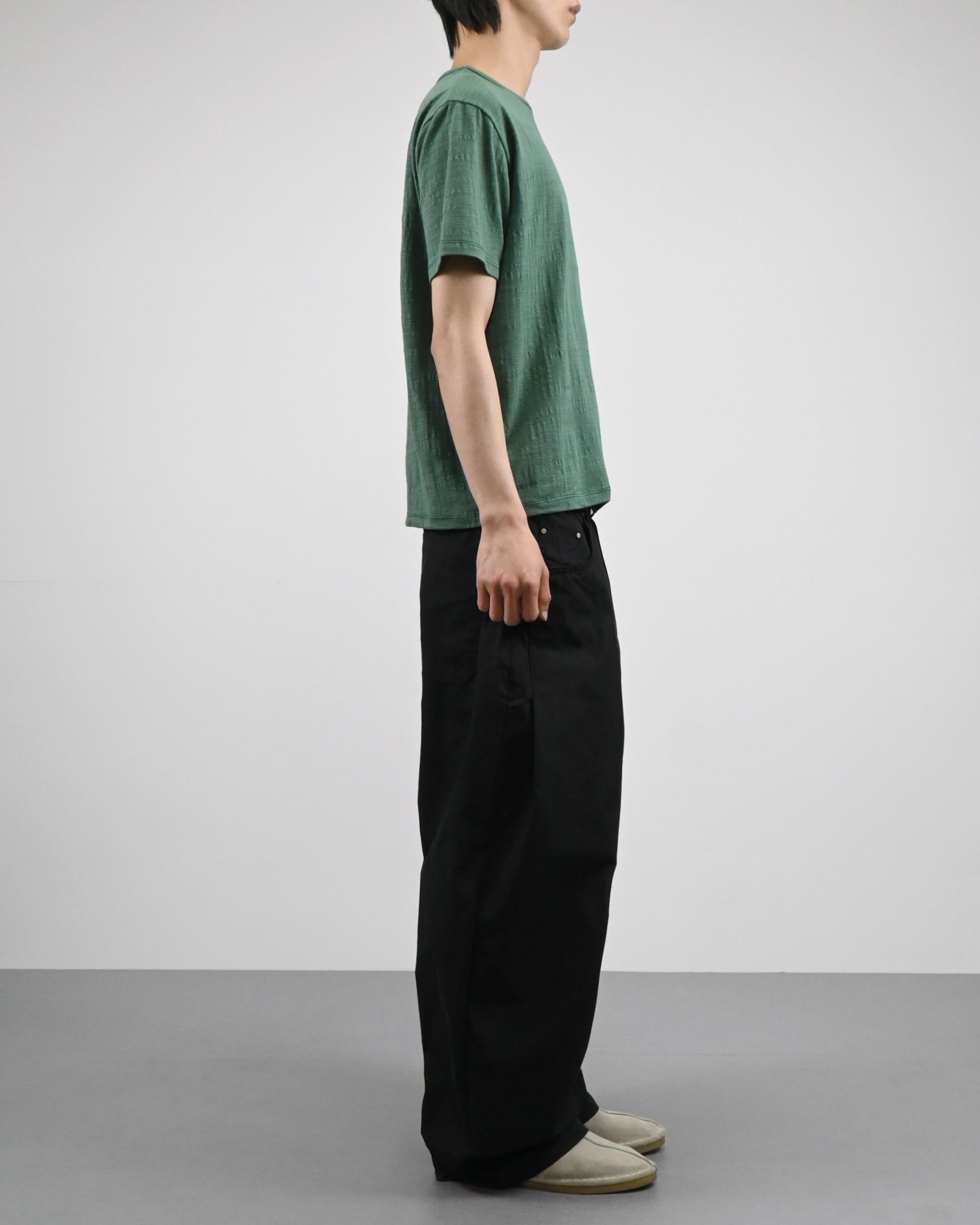cp side tuck cotton curved pants