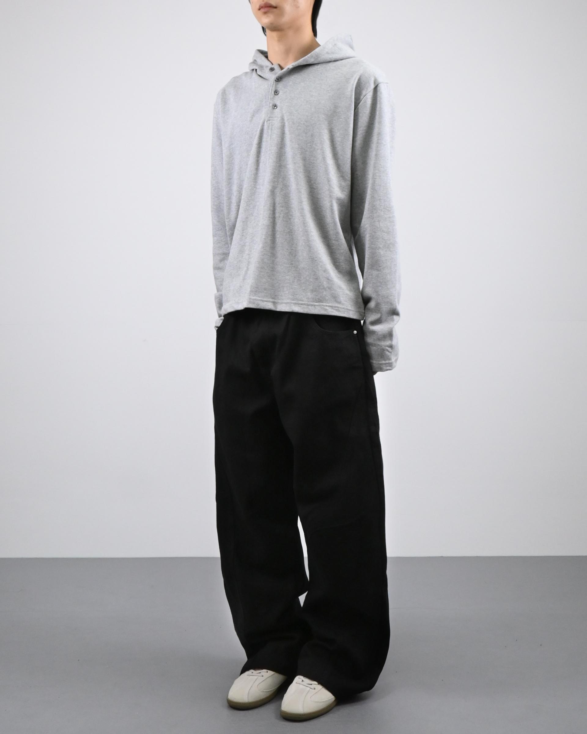 warmer henley neck hoodie