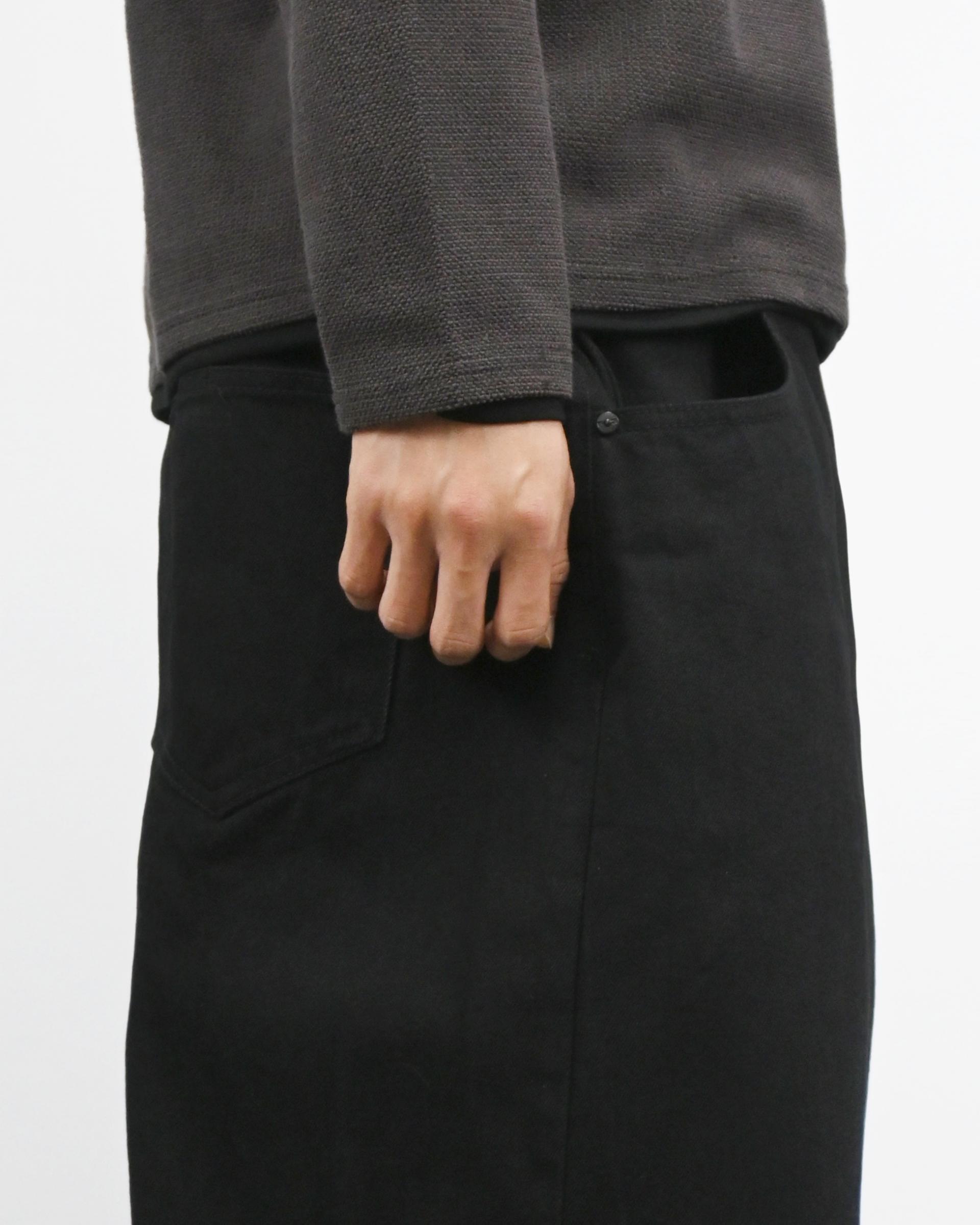 banding balloon denim pants