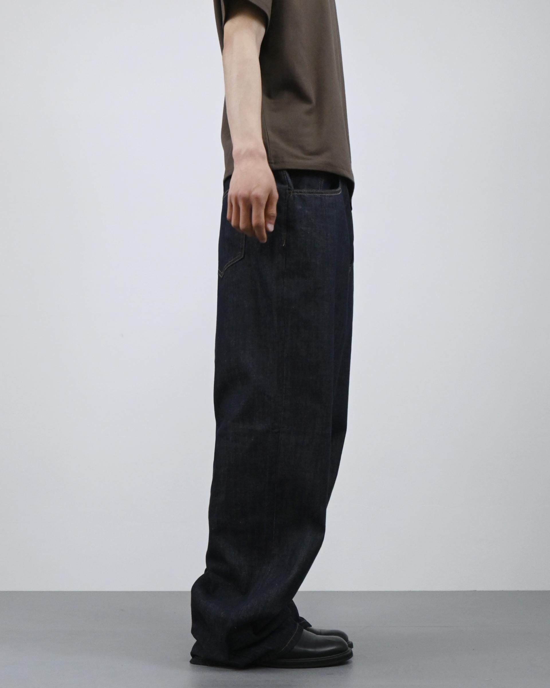 straight linen denim pants