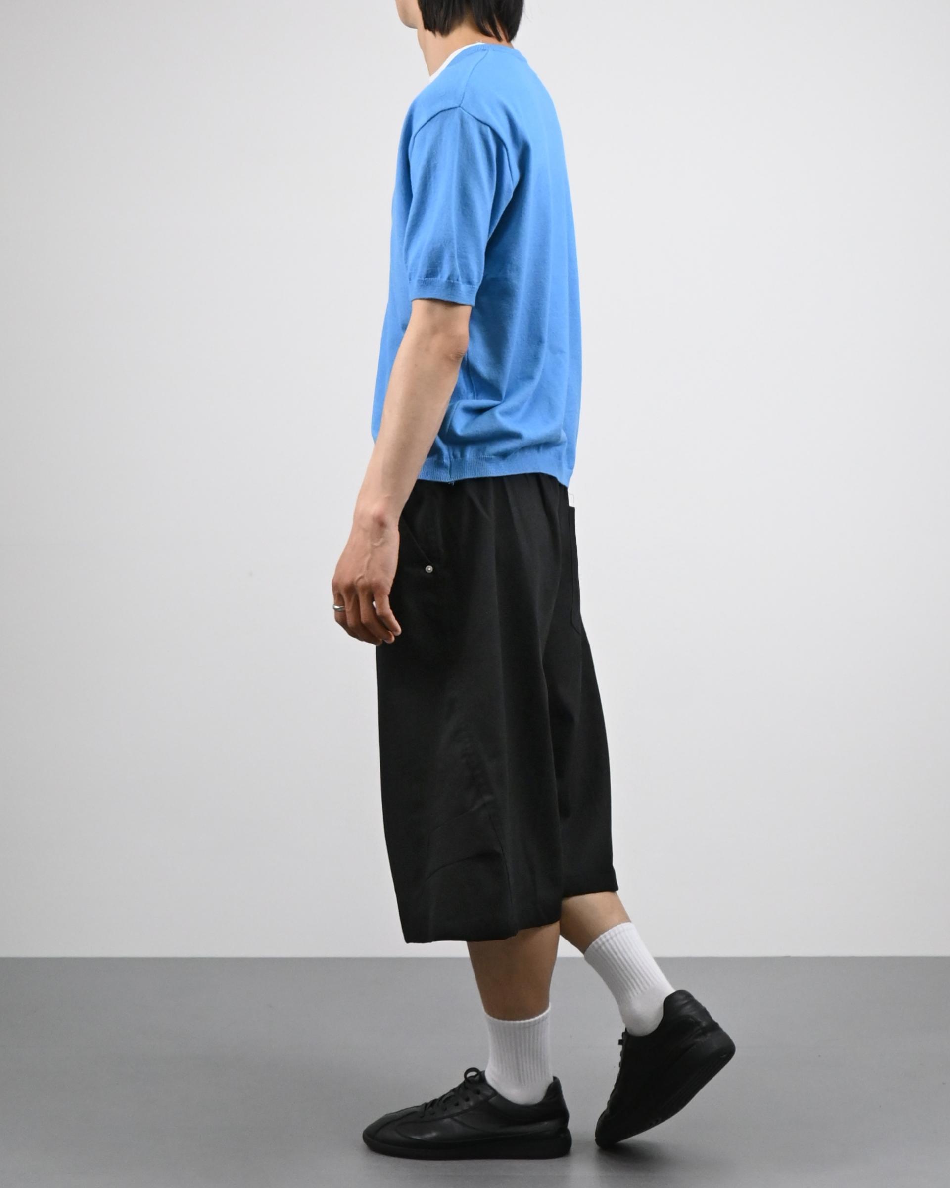 v-neck layered half knit