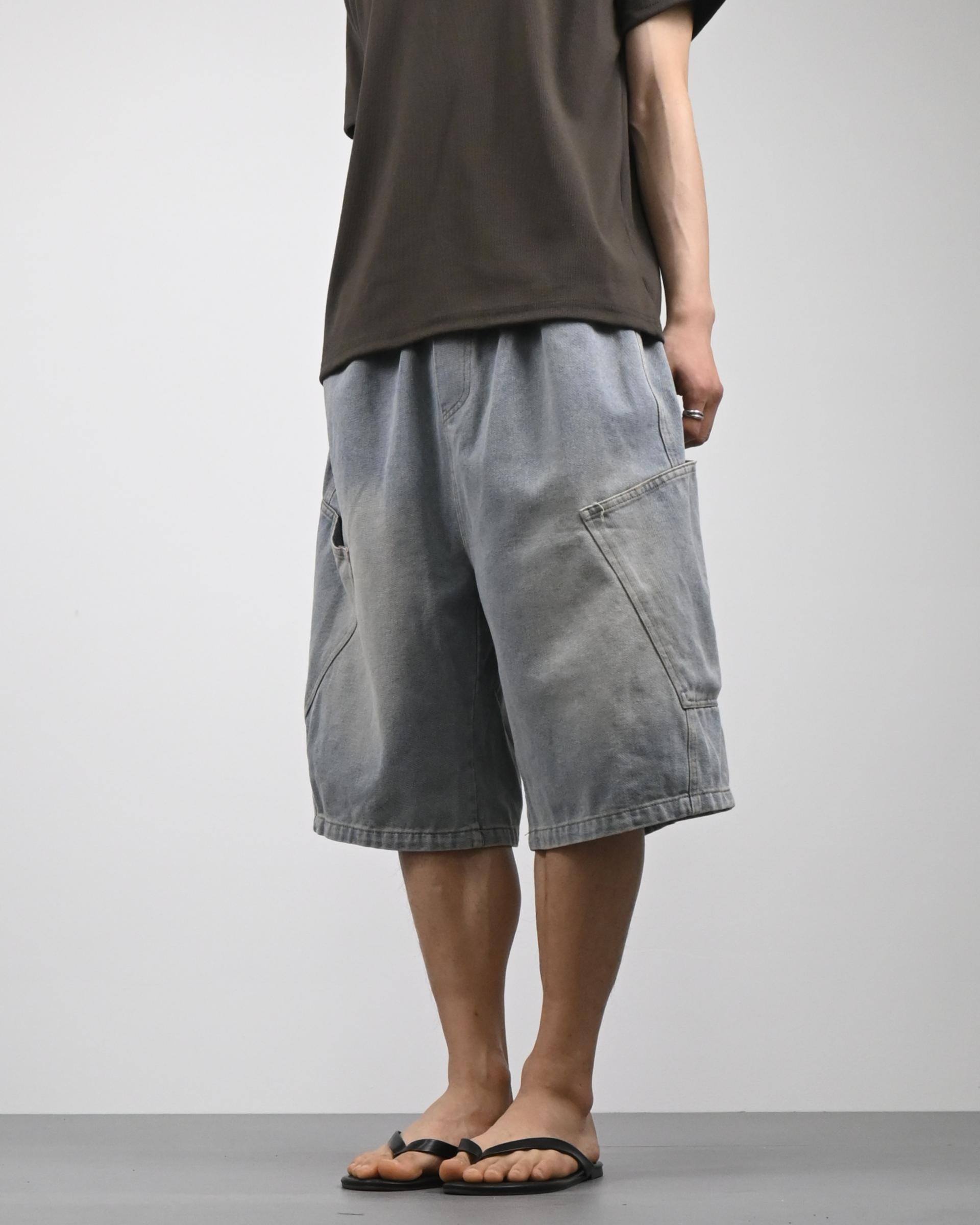 side pocket bermuda denim pants