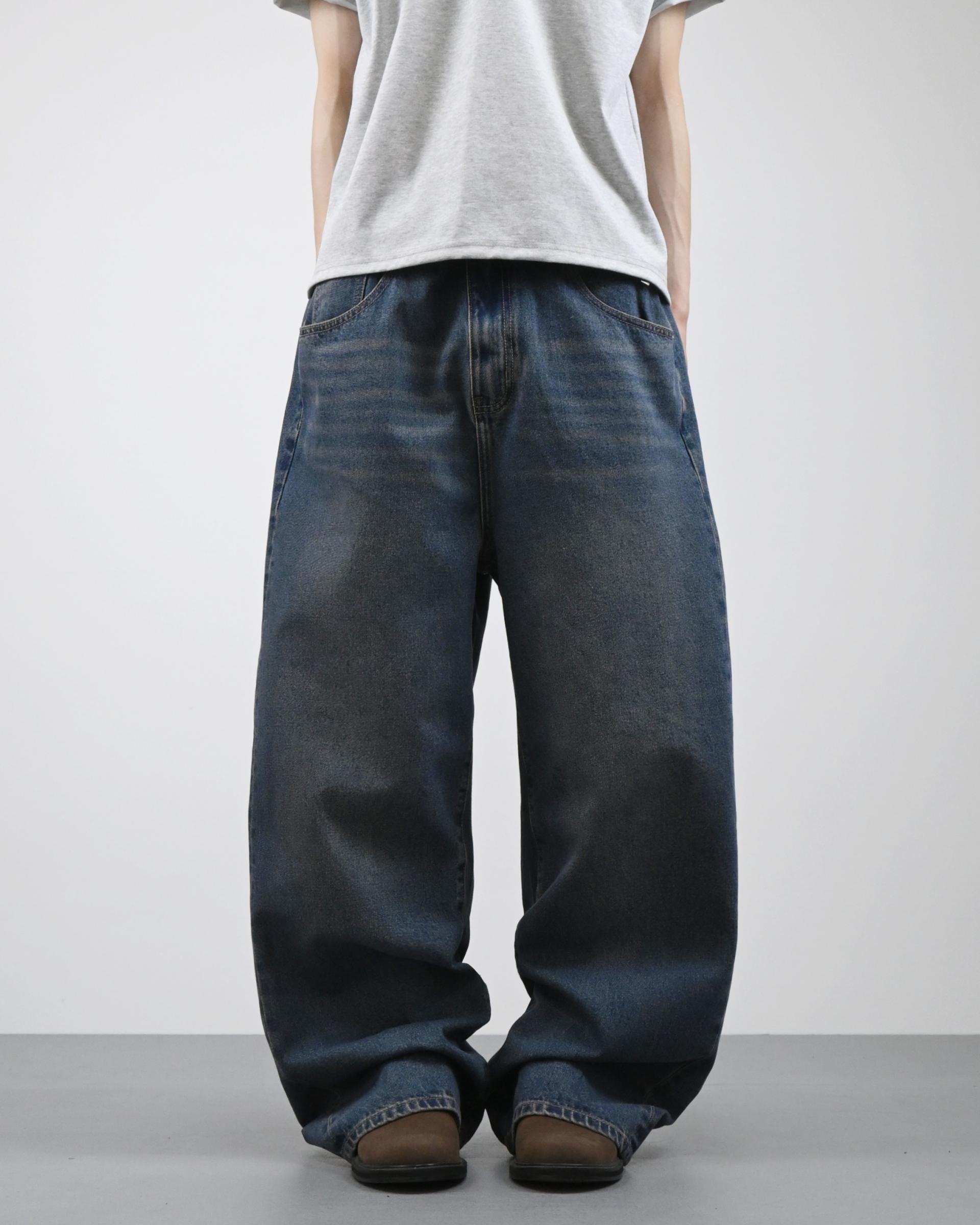 ten blue banded denim pants