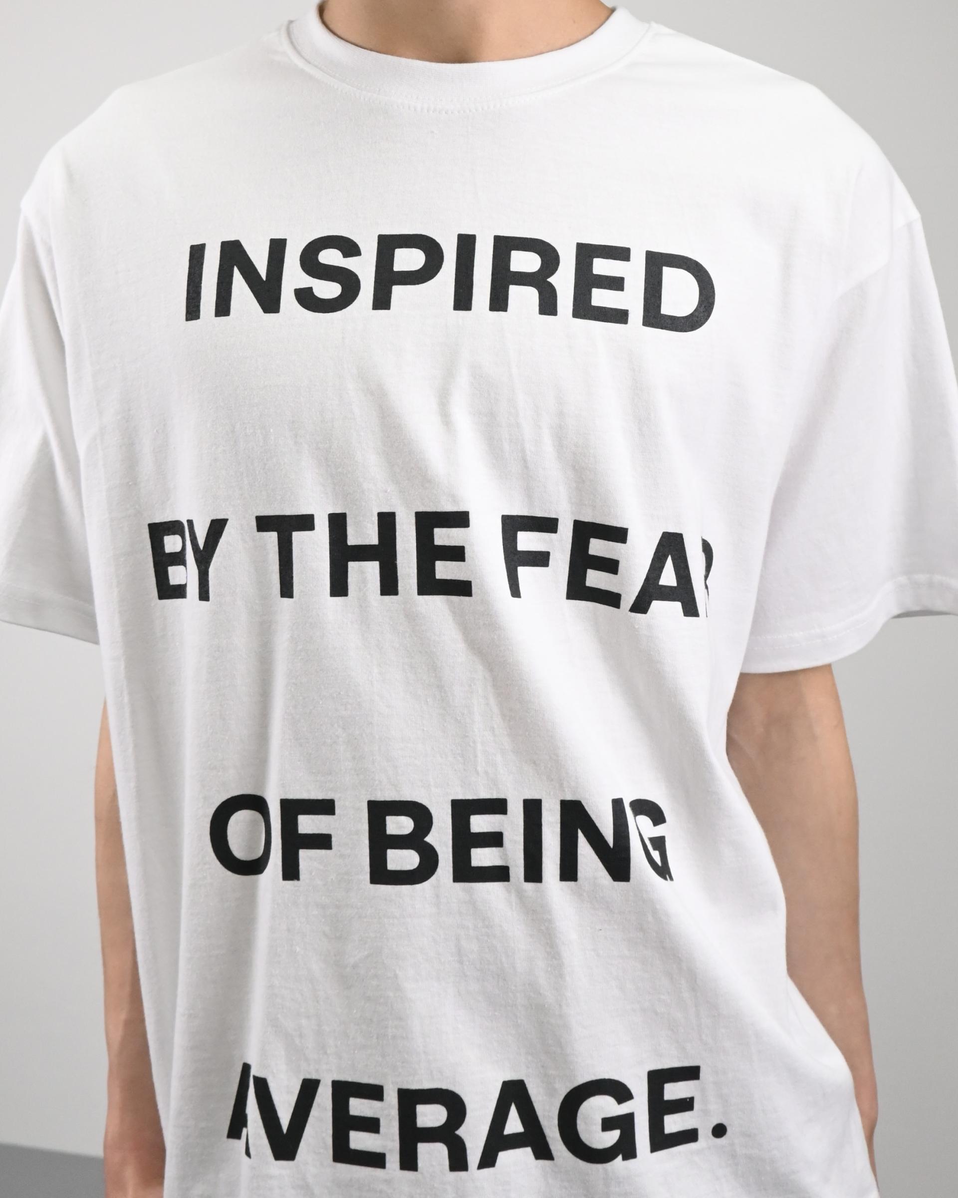inspired lettering half-t-Shirt