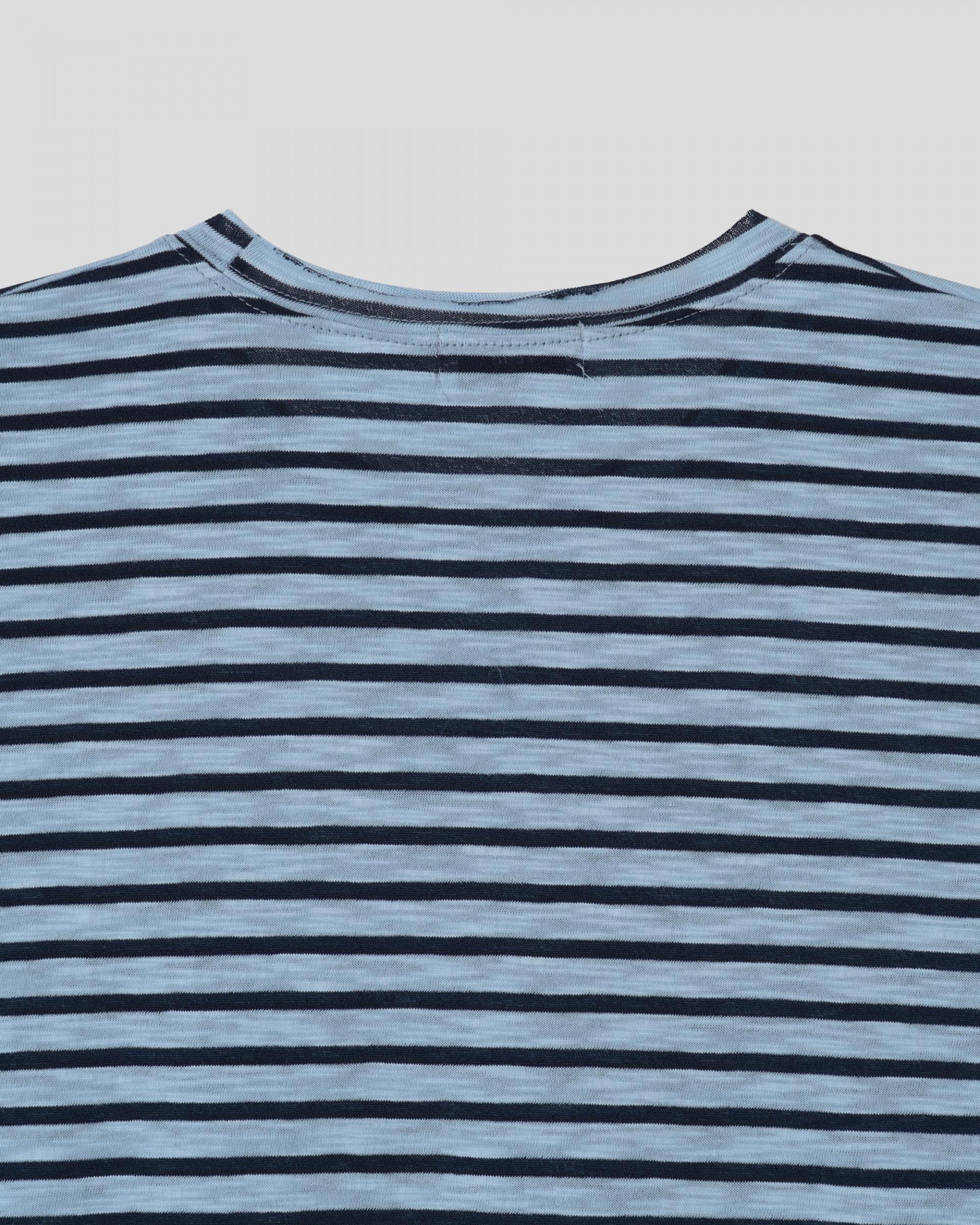cutting stripe half t-shirt