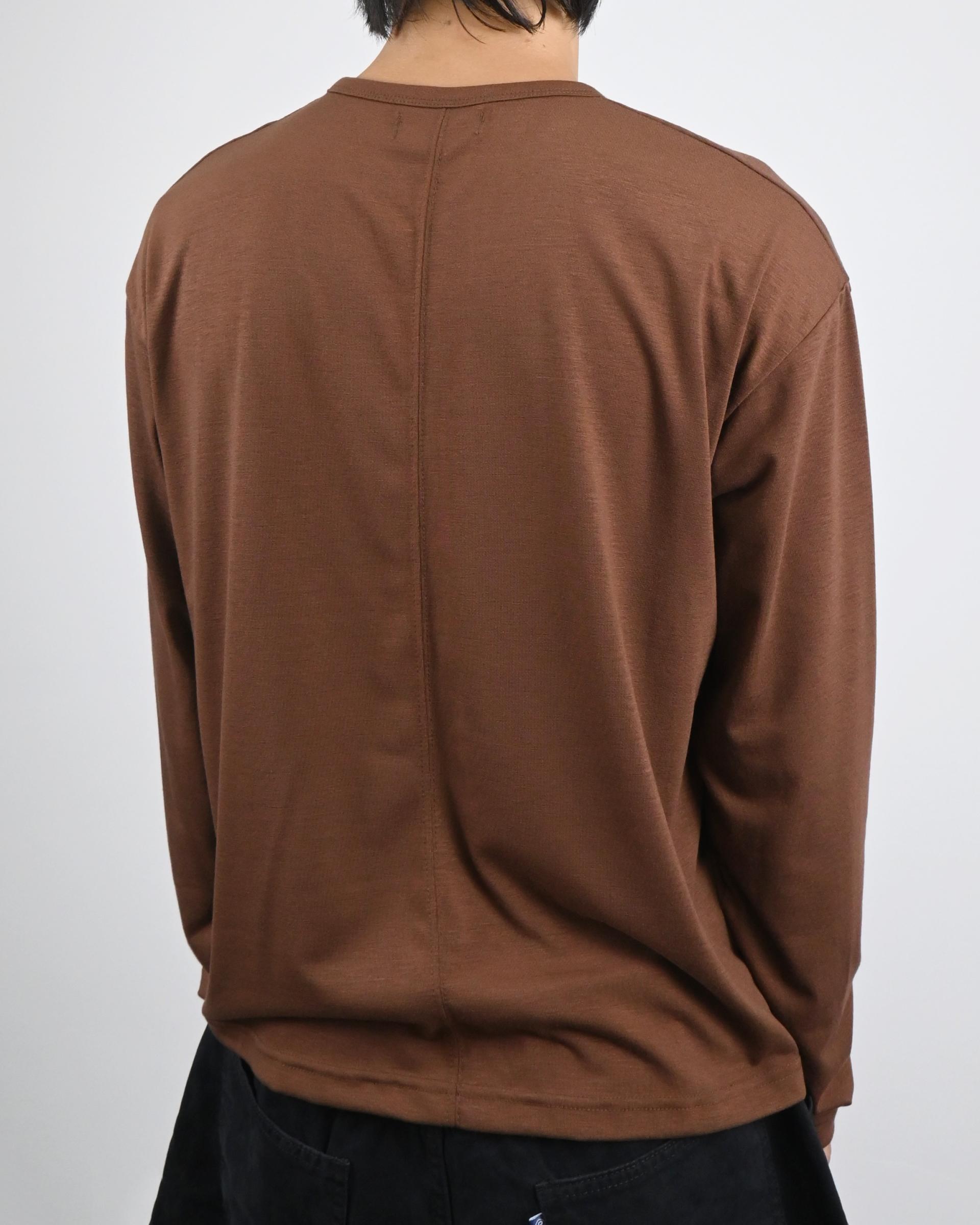 back slit henley neck t-shirts