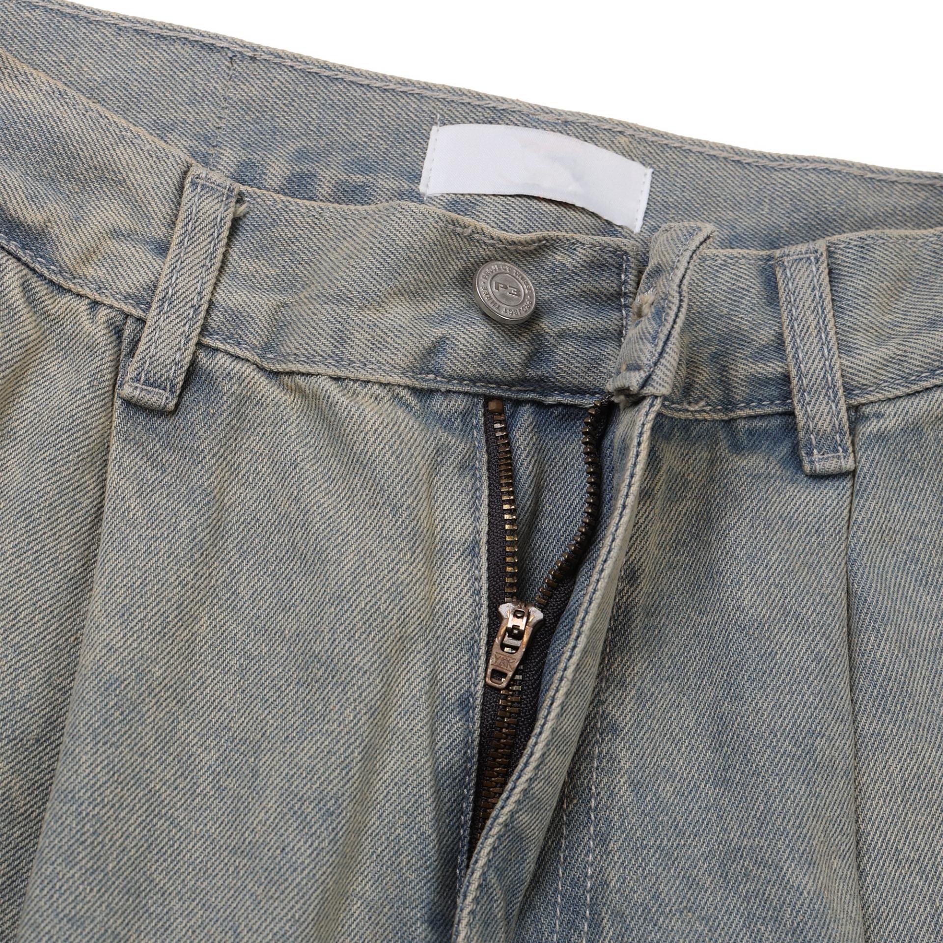 gray parachute denim cargo pants