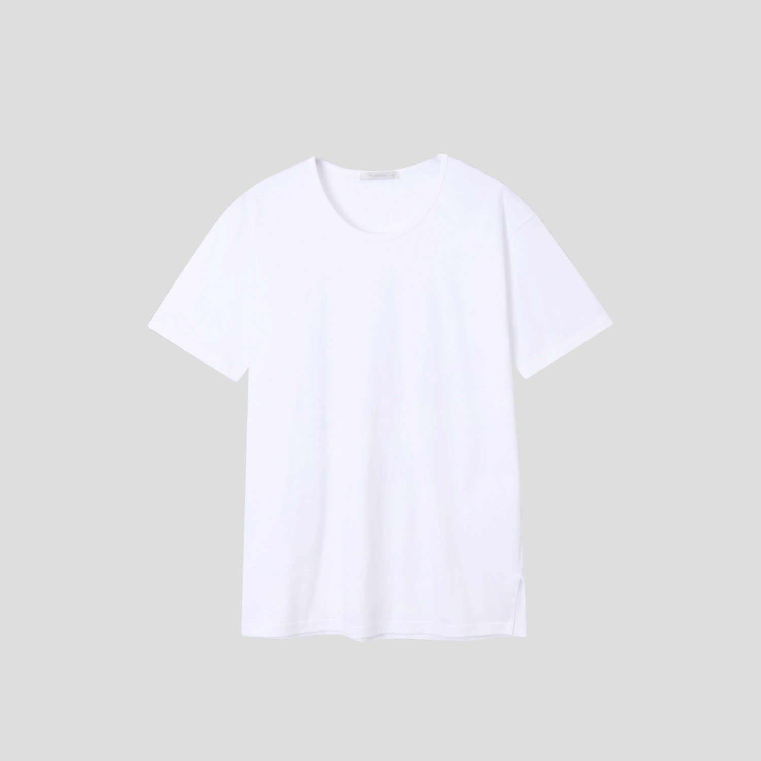 u-neck slit half t-shirt