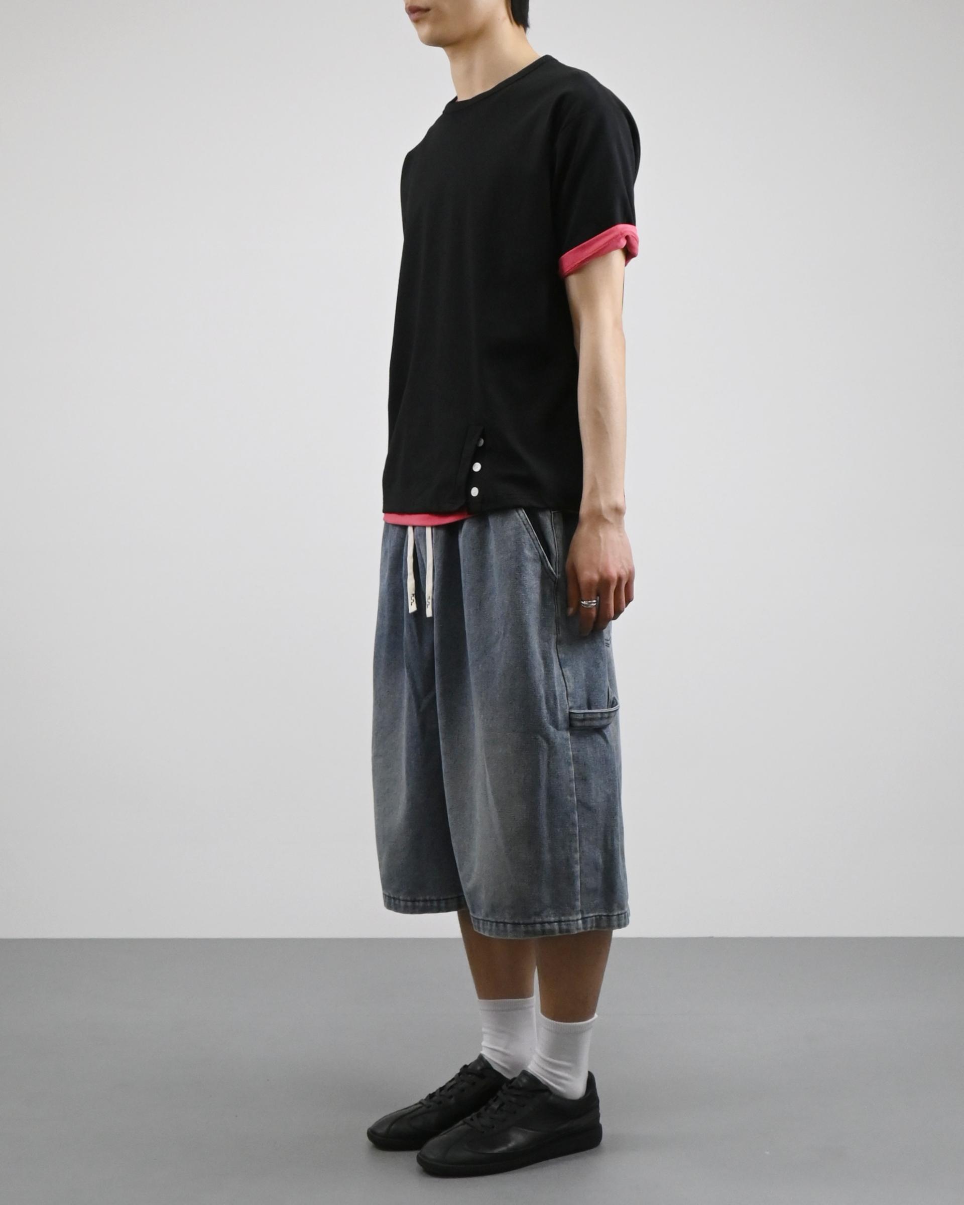 under snap half-t-shirt
