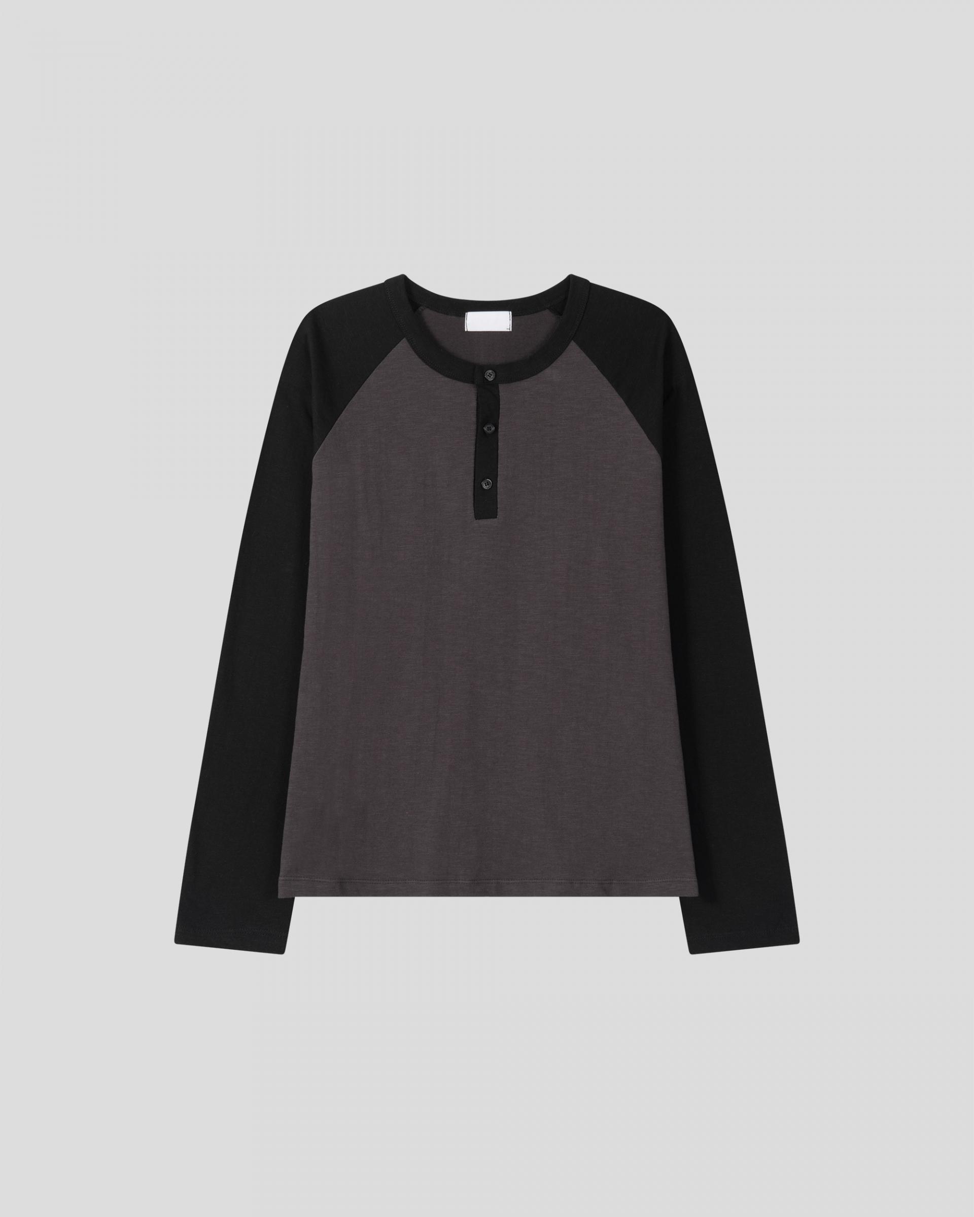 raglan henley neck t-shirt