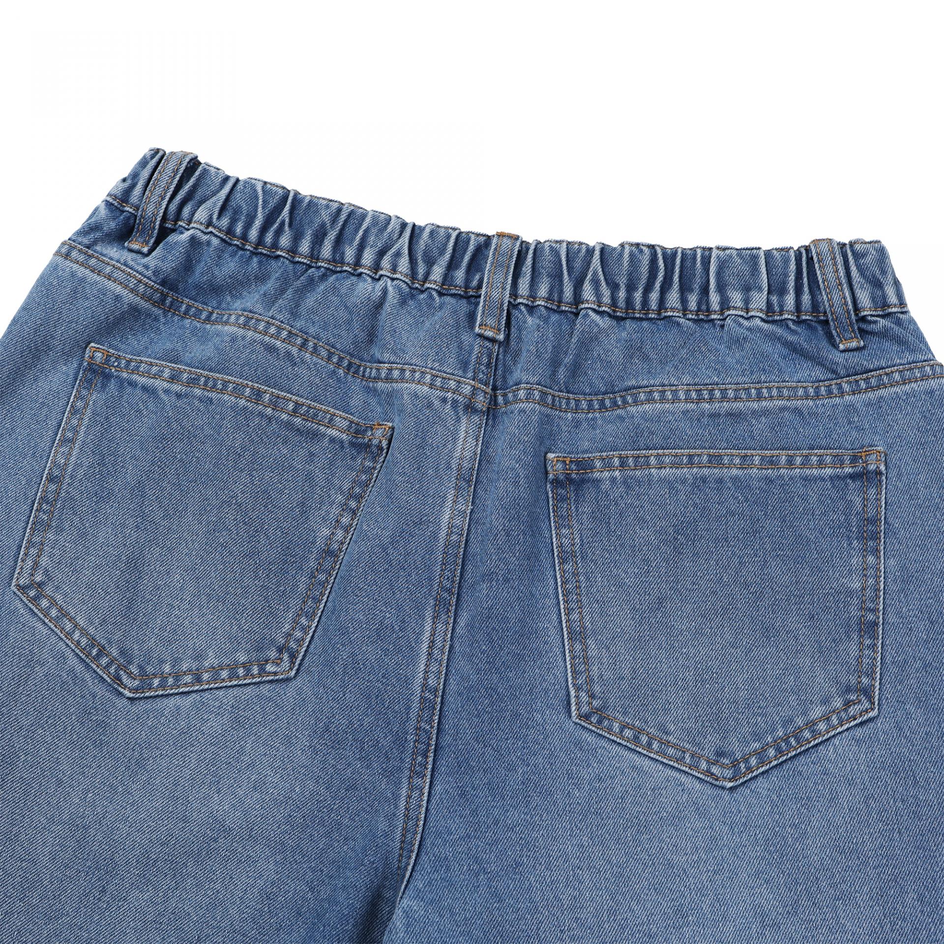 tapered banding denim pants
