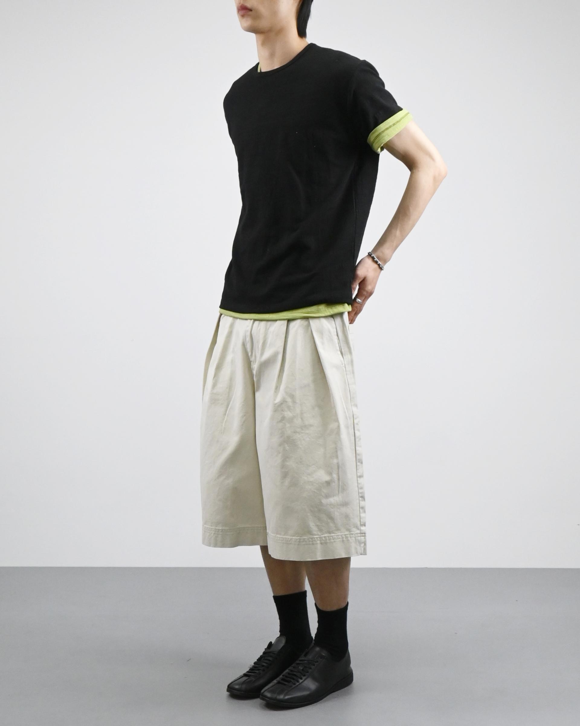 pigment two tuck bermuda cotton pants