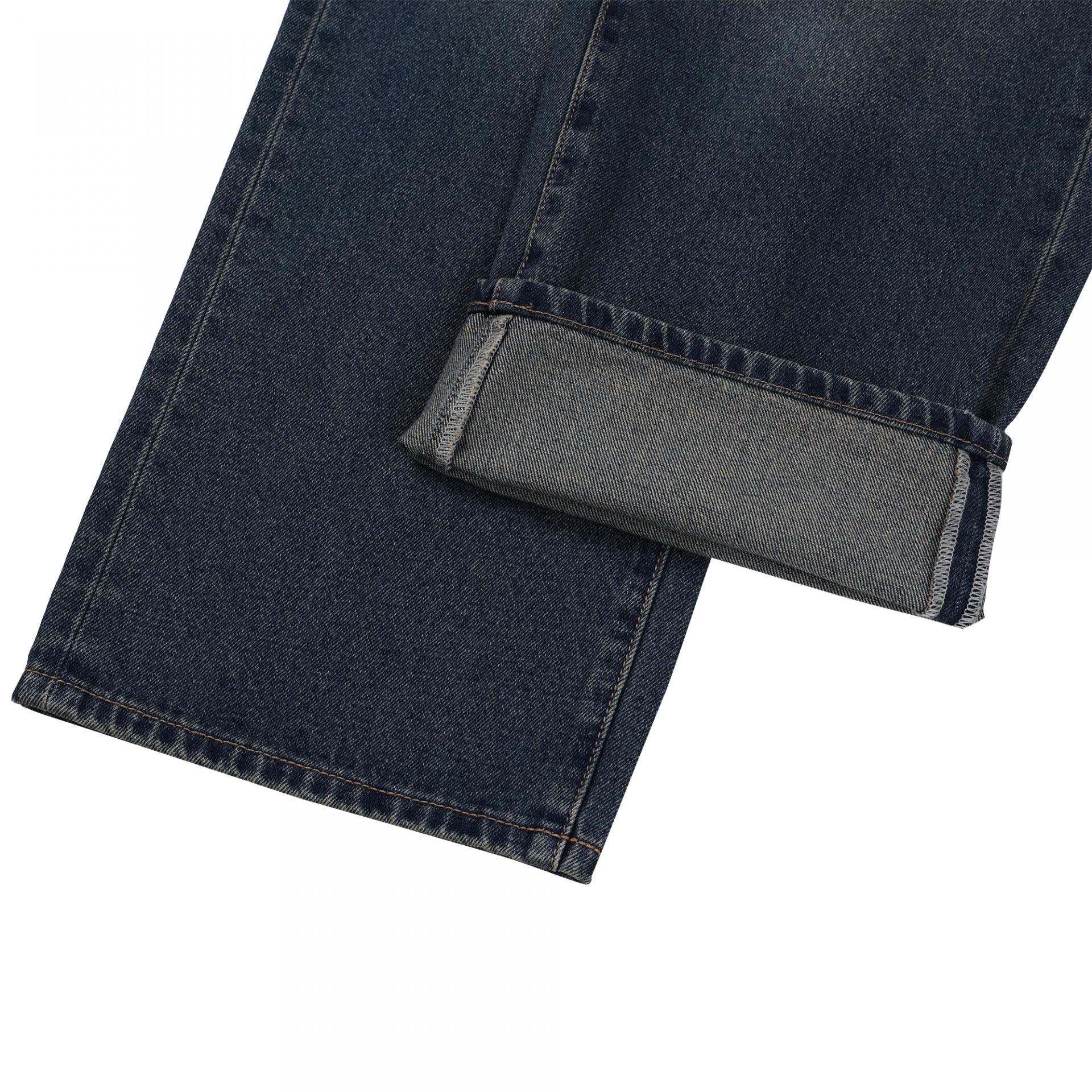 ten blue banded denim pants