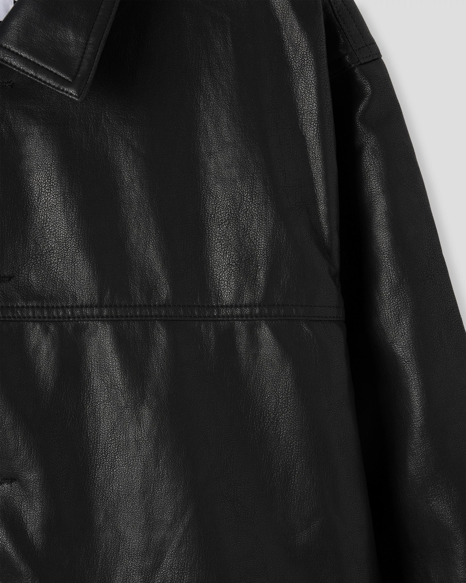 urban leather half coat jacket