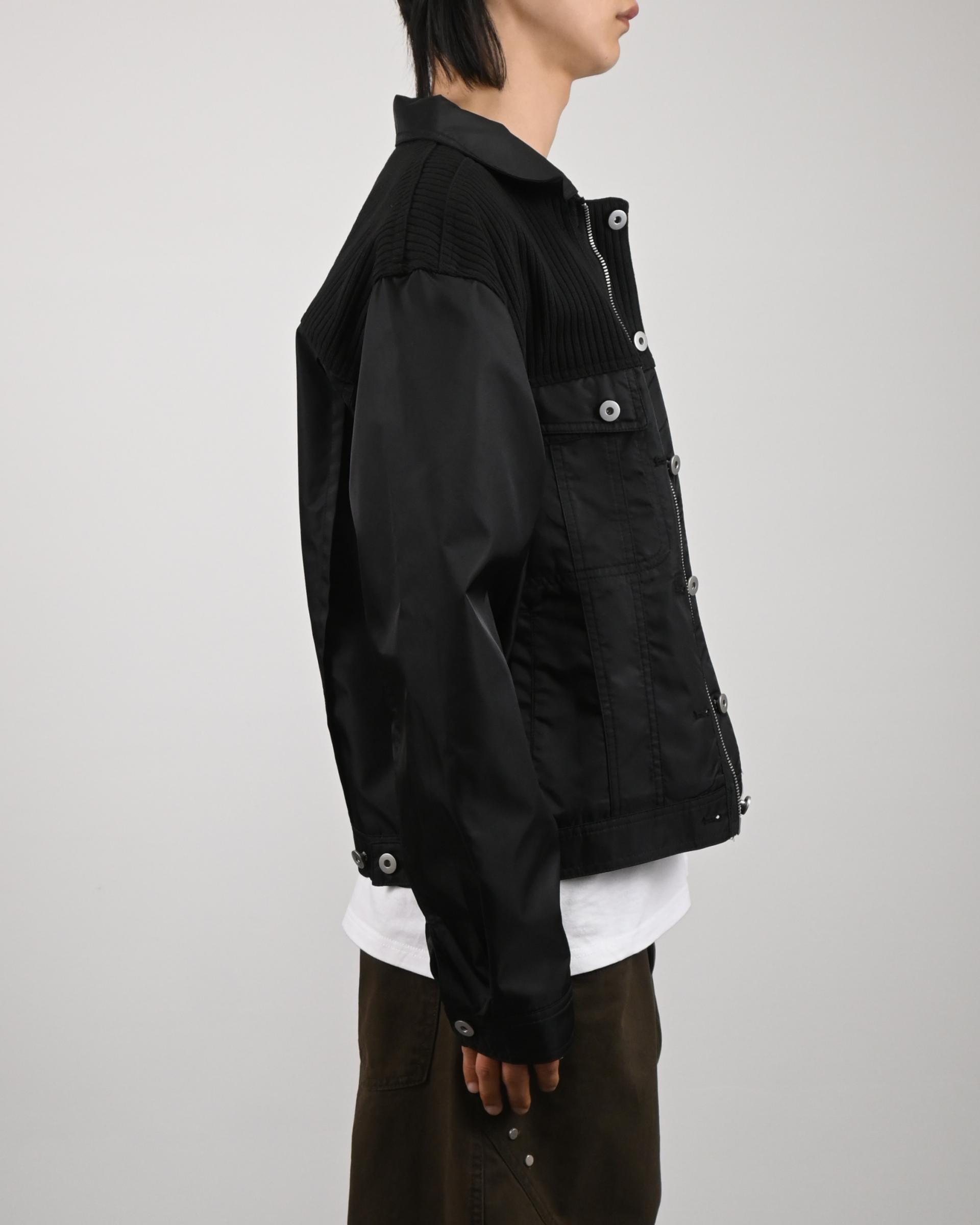 mix trucker crop jacket