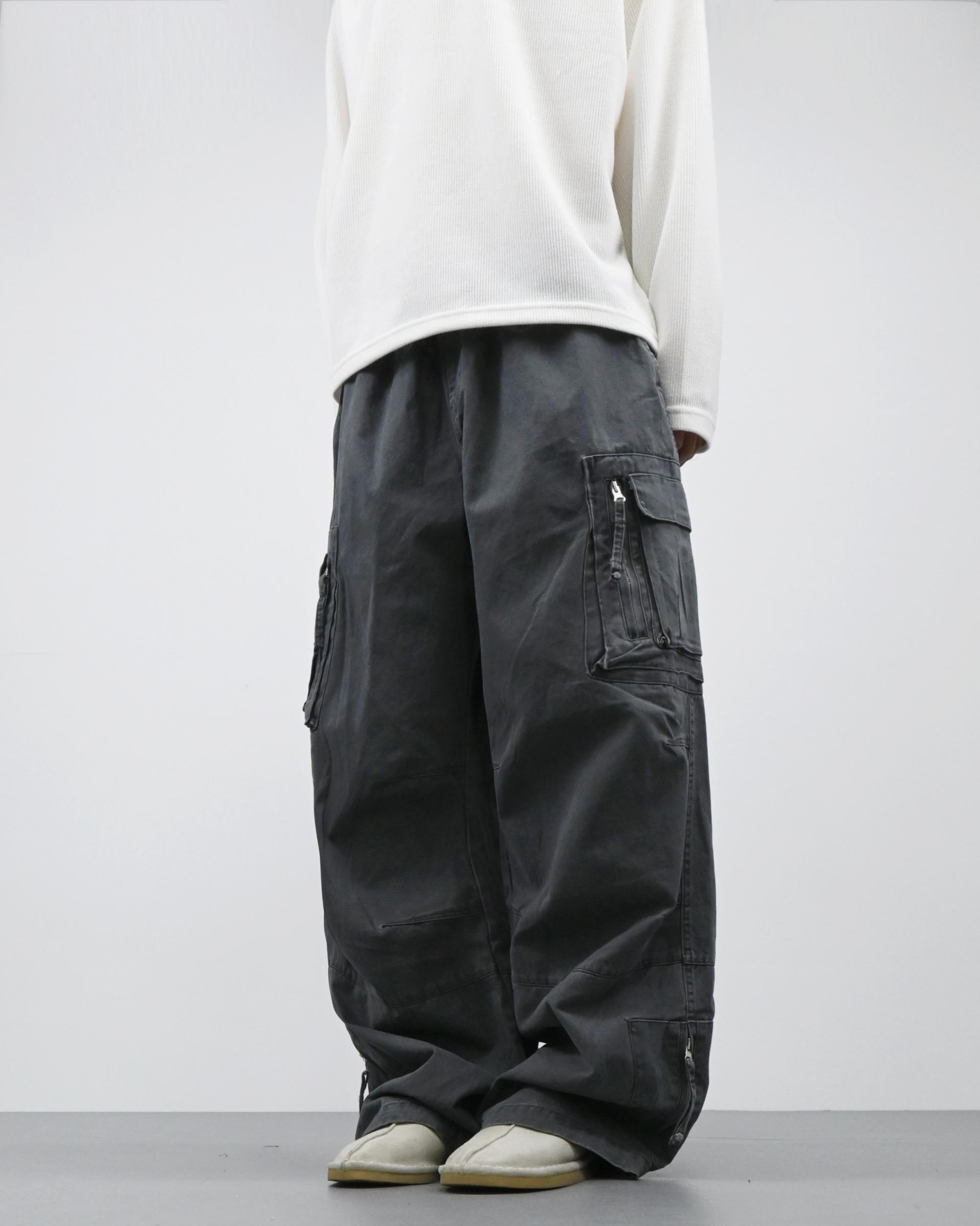 box pocket cargo cotton pants