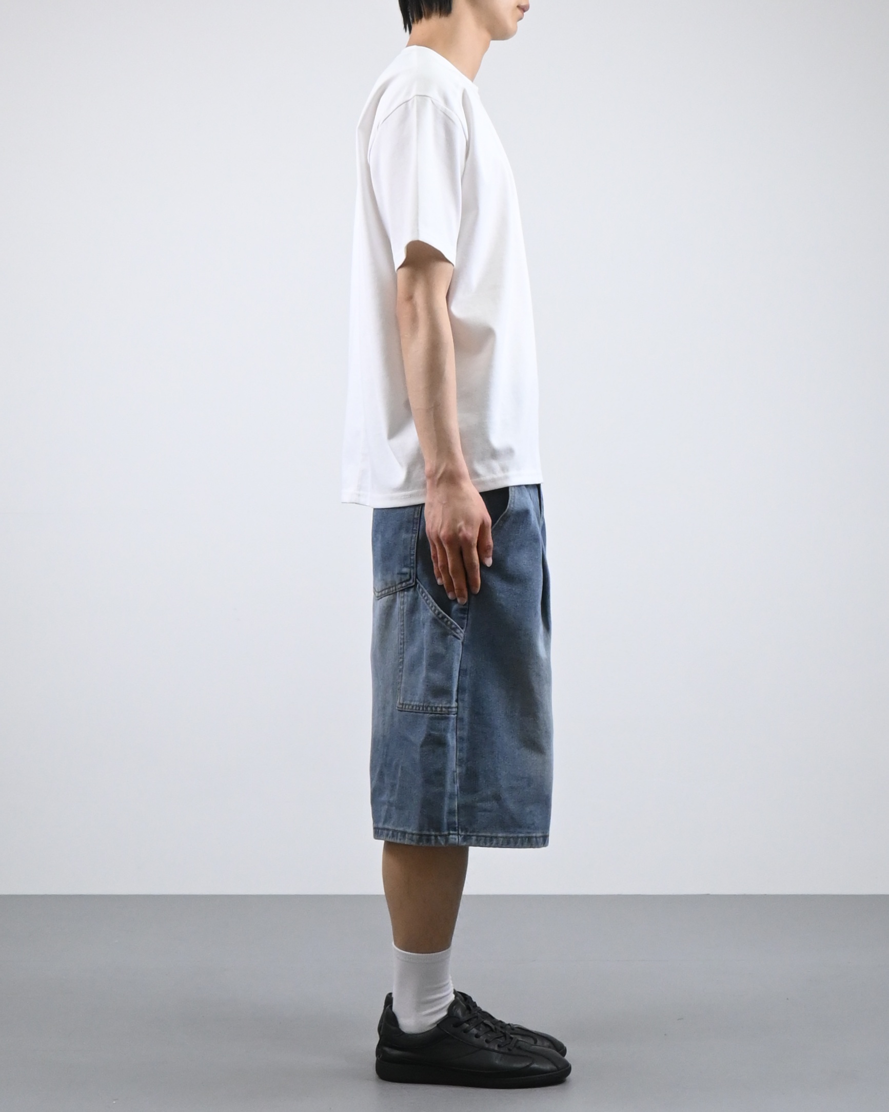 front shoulder line half t-shirt