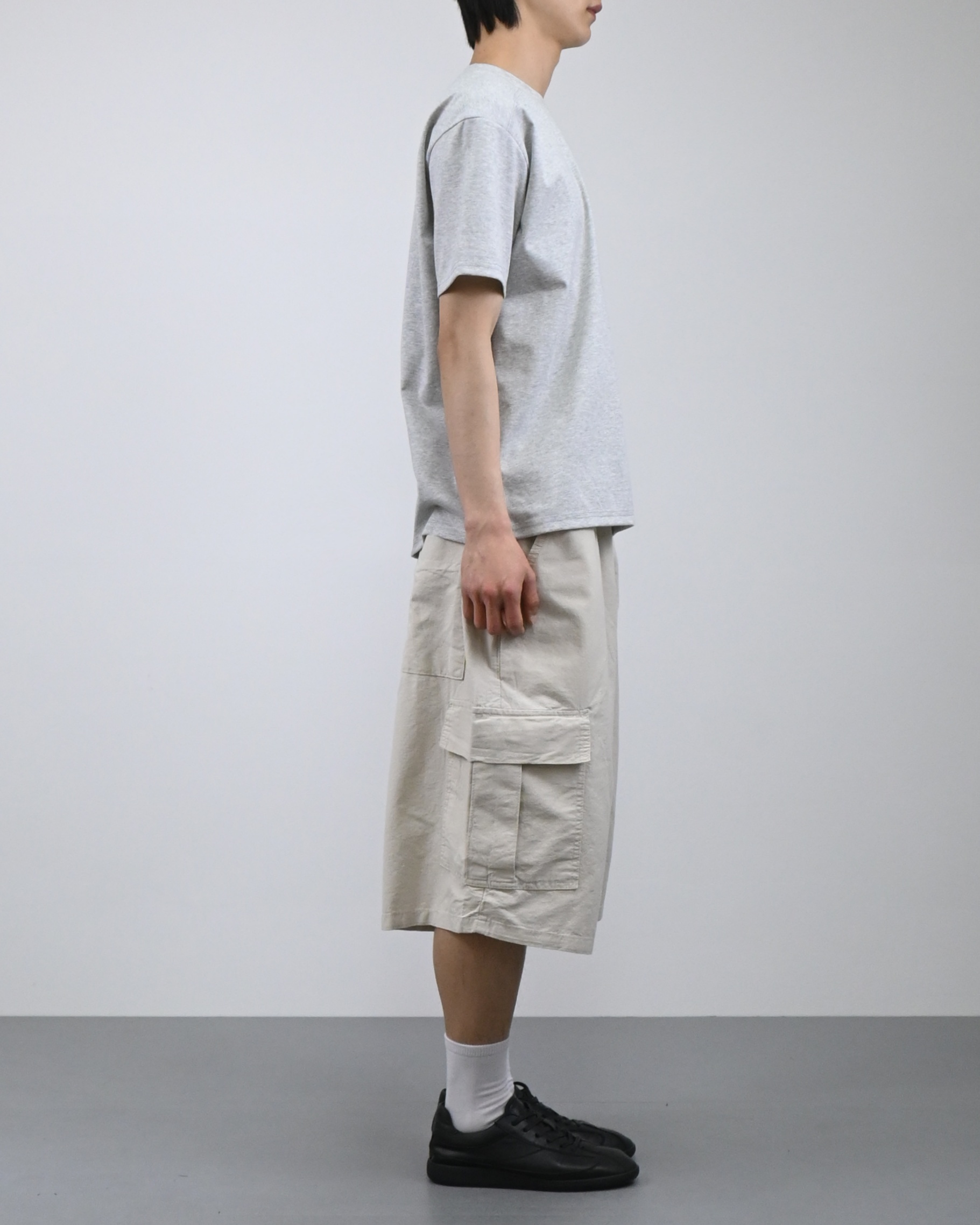 front shoulder line half t-shirt