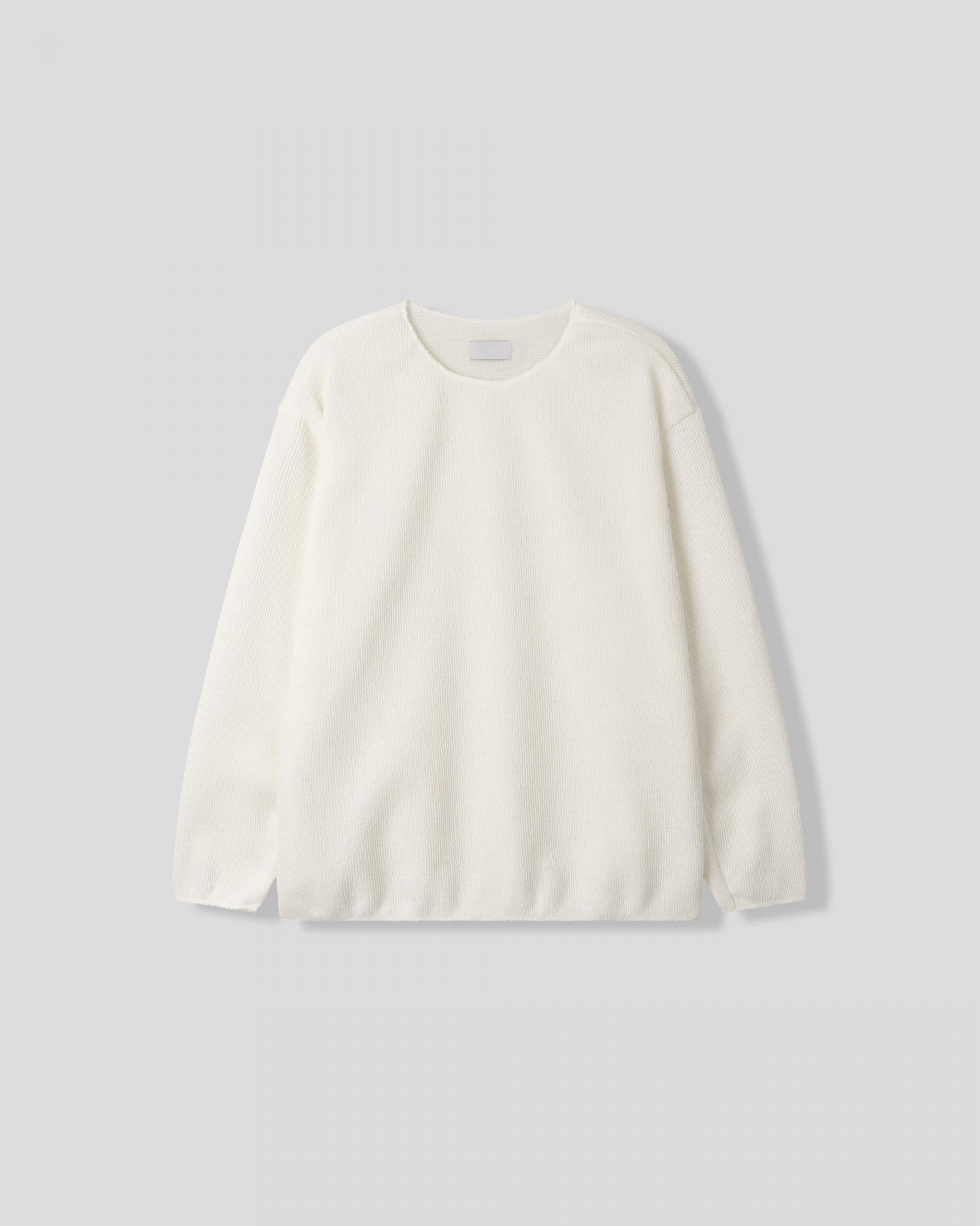 cut wide round neck t-shirt