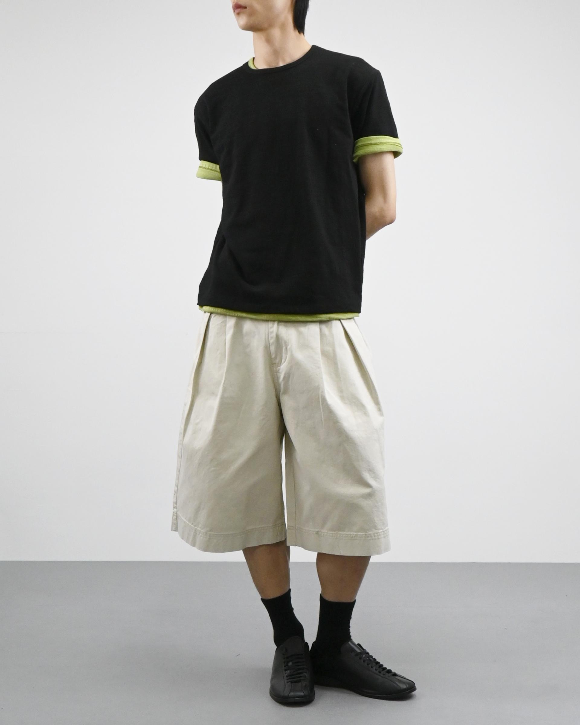 pigment two tuck bermuda cotton pants