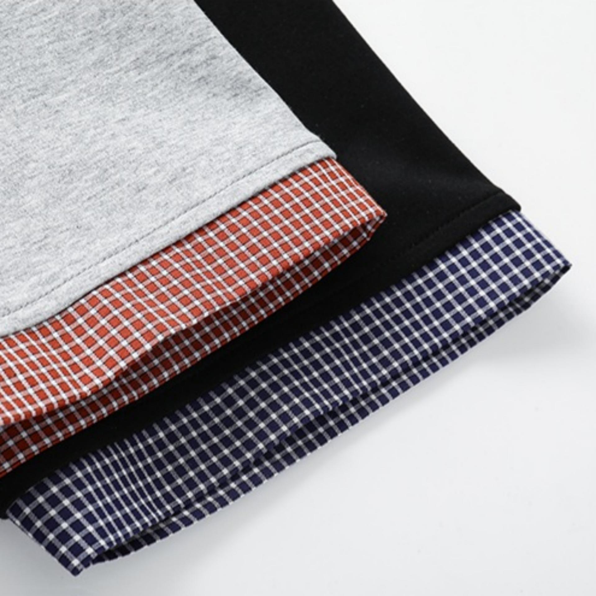 check roll-up half t-shirt