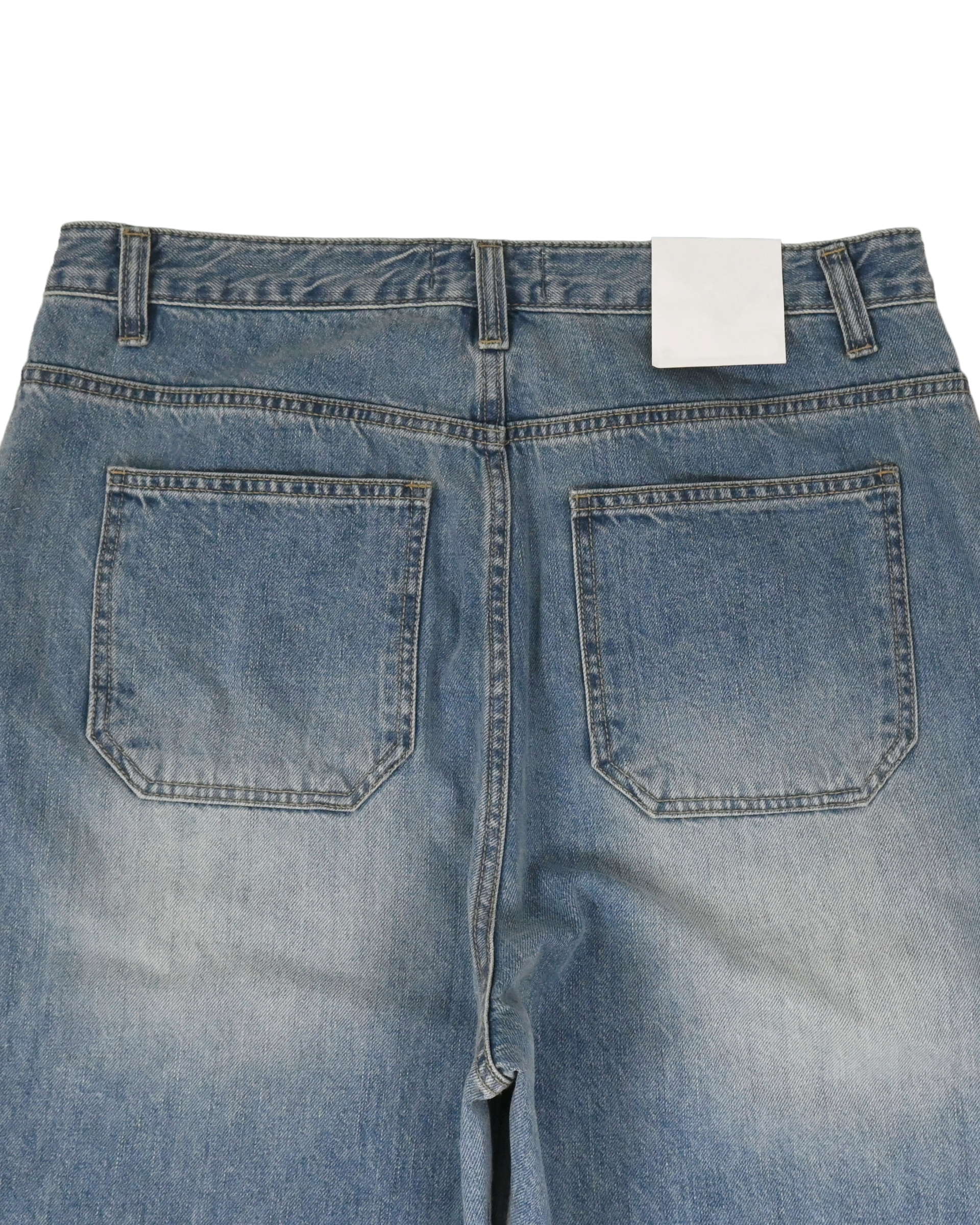 snap track denim pants
