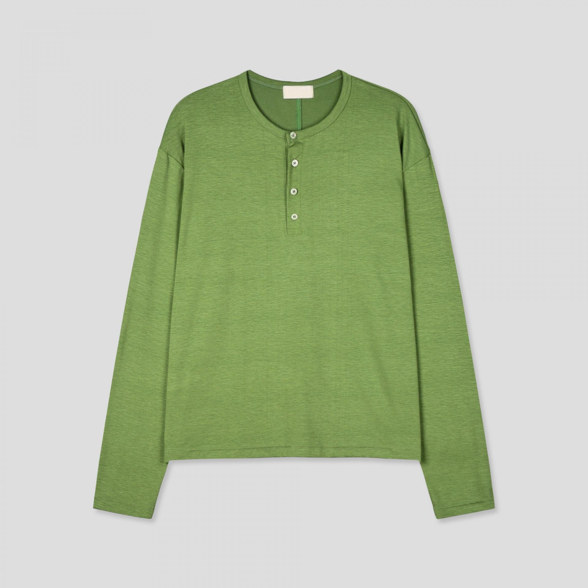 back slit henley neck t-shirts