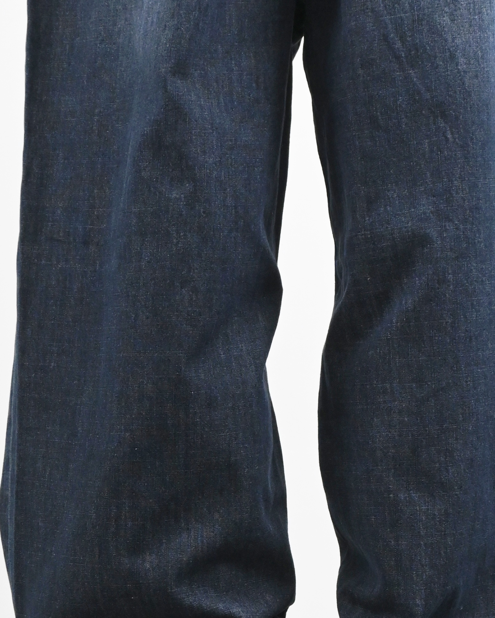 straight linen denim pants