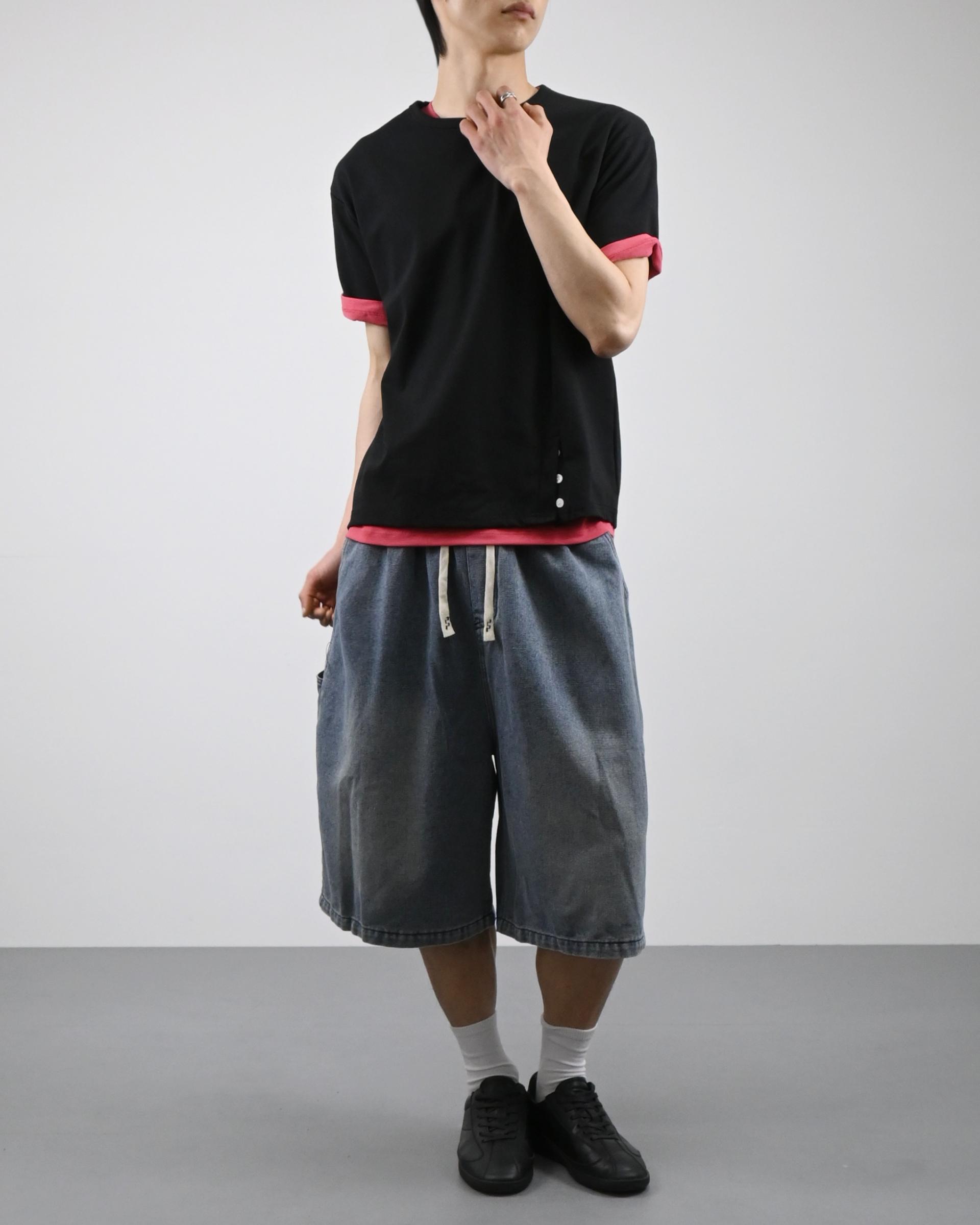 under snap half-t-shirt