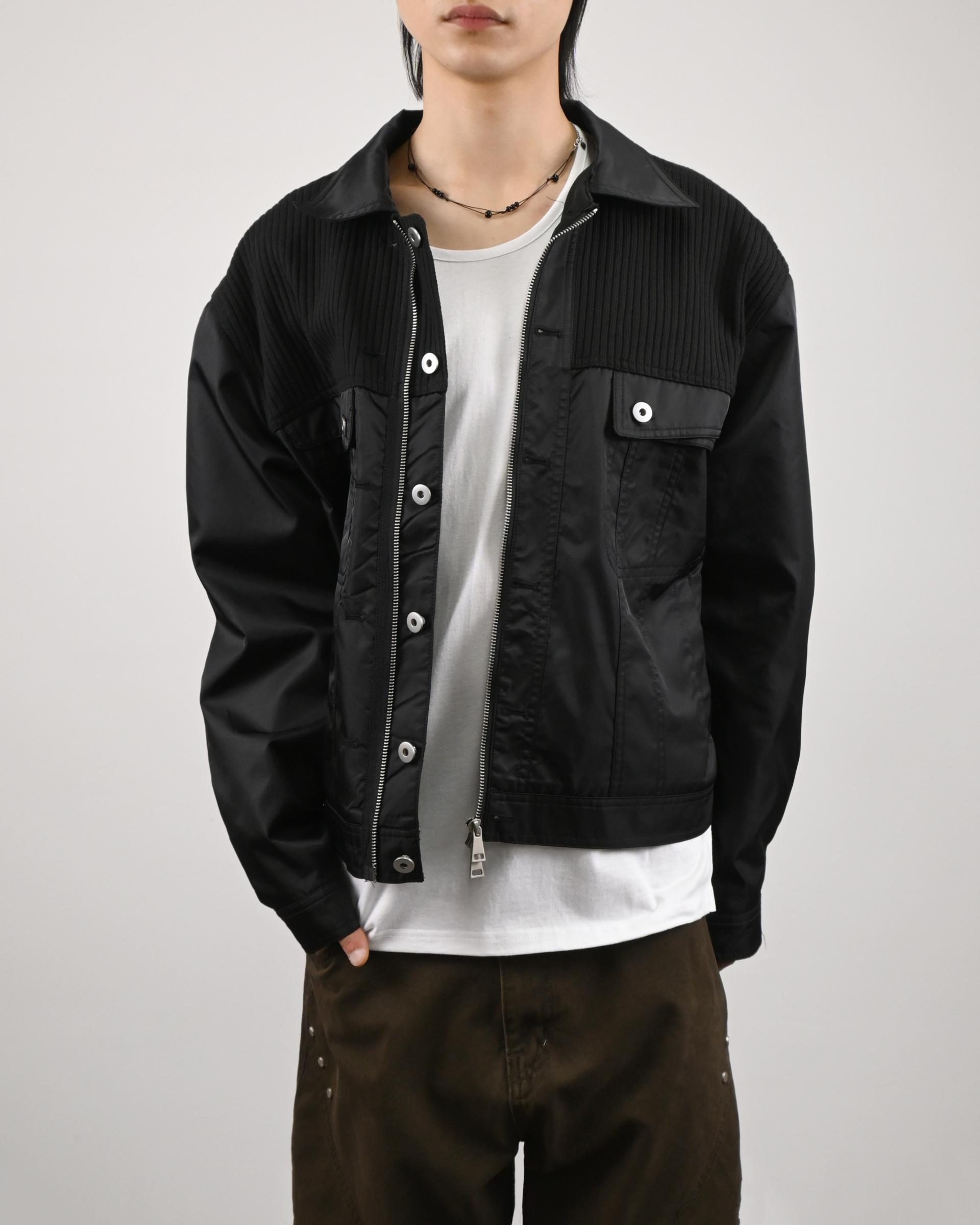 mix trucker crop jacket