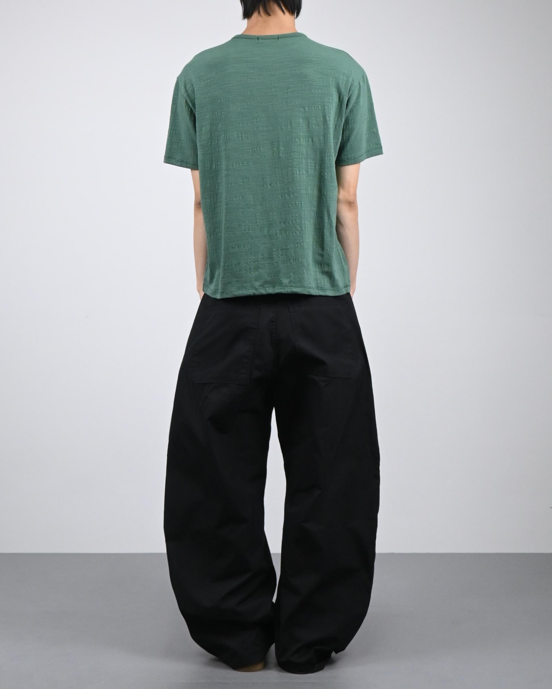 cp side tuck cotton curved pants