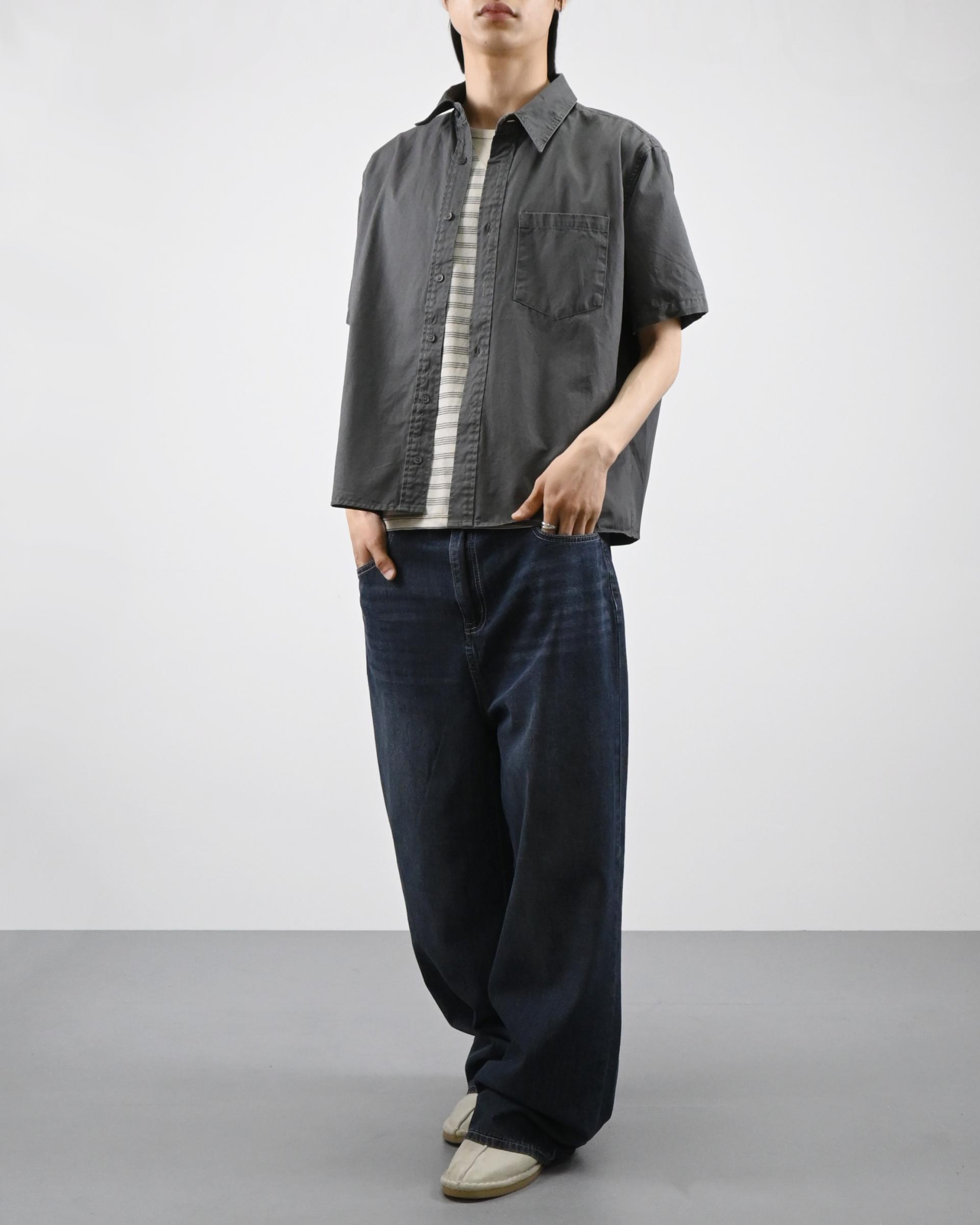 crop ding cotton half shirt