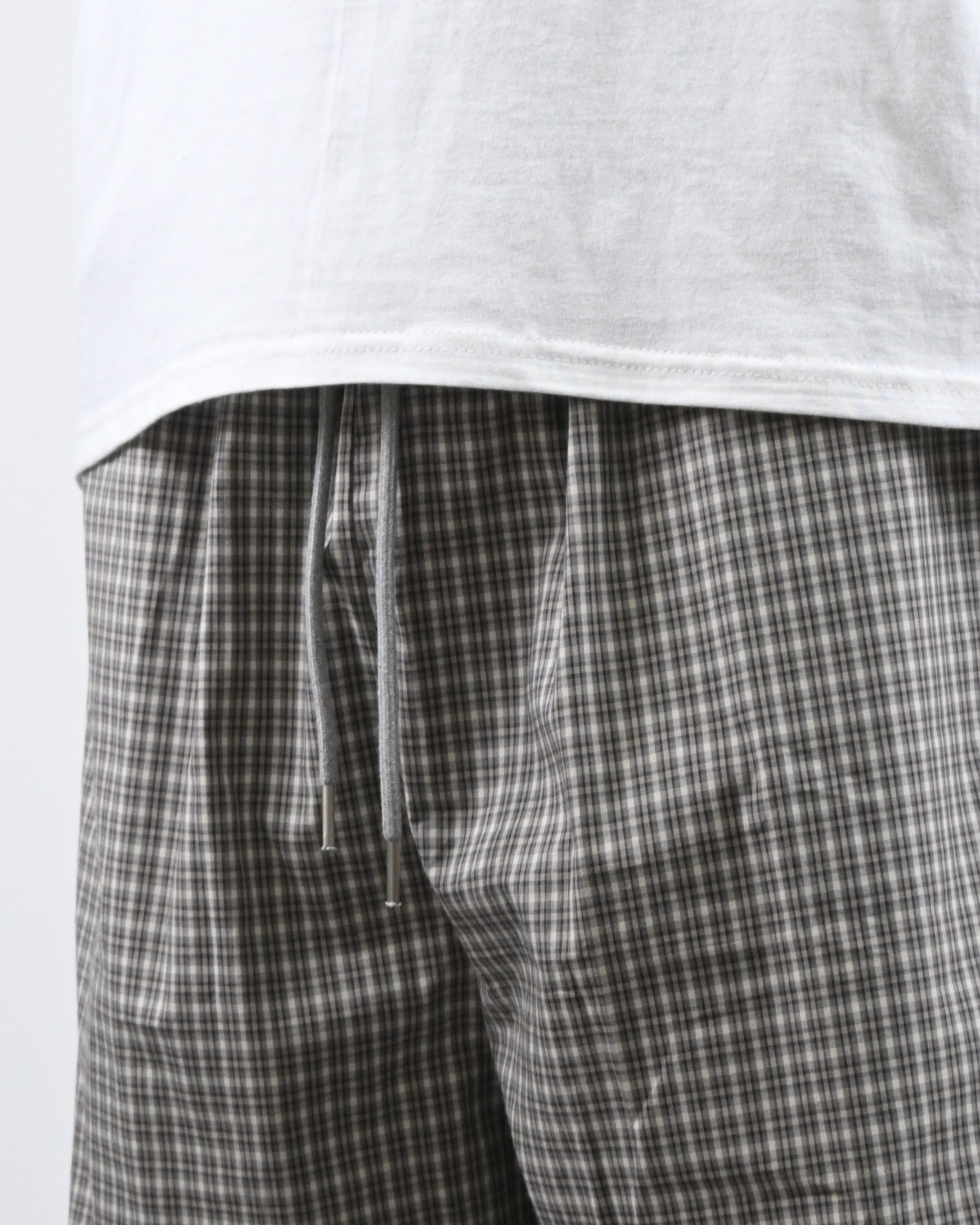 checkered bermuda cotton pants